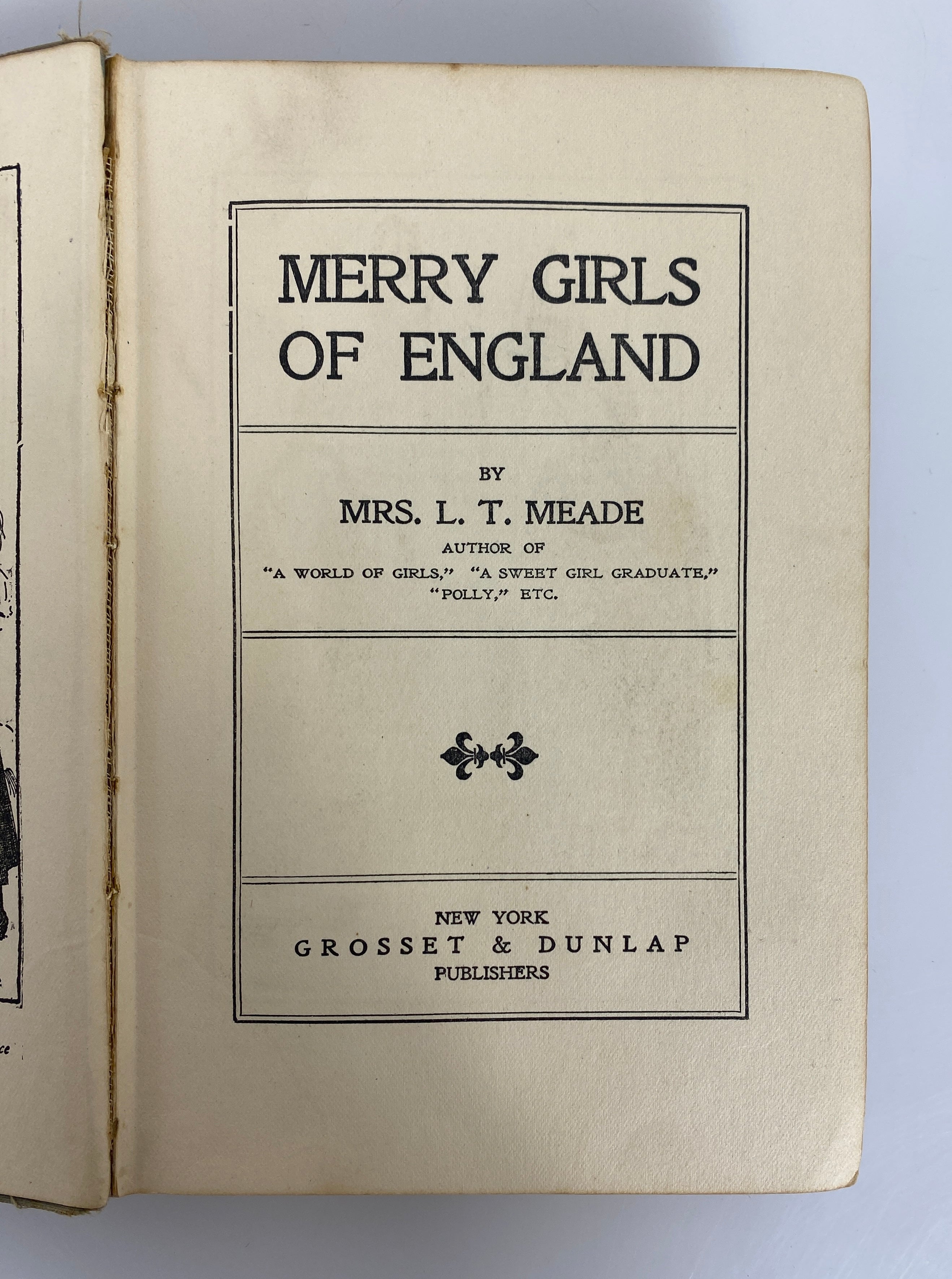 Lot of 4 Antique Fiction incl Keineth/Self-Raised/Merry Girls of England HC