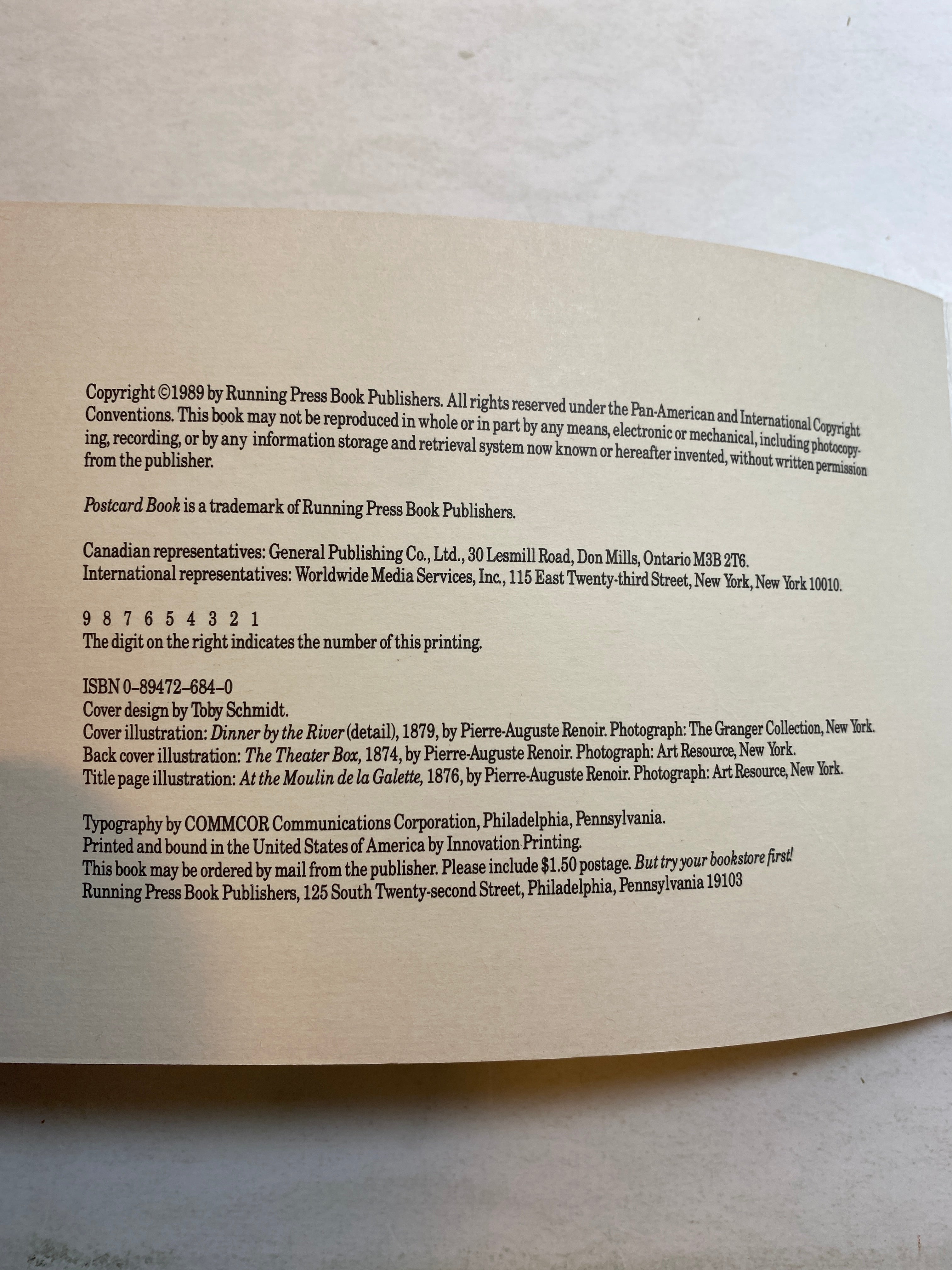 Lot of 4 Art Postcard Books Van Gogh Gaugin Renoir National Gallery