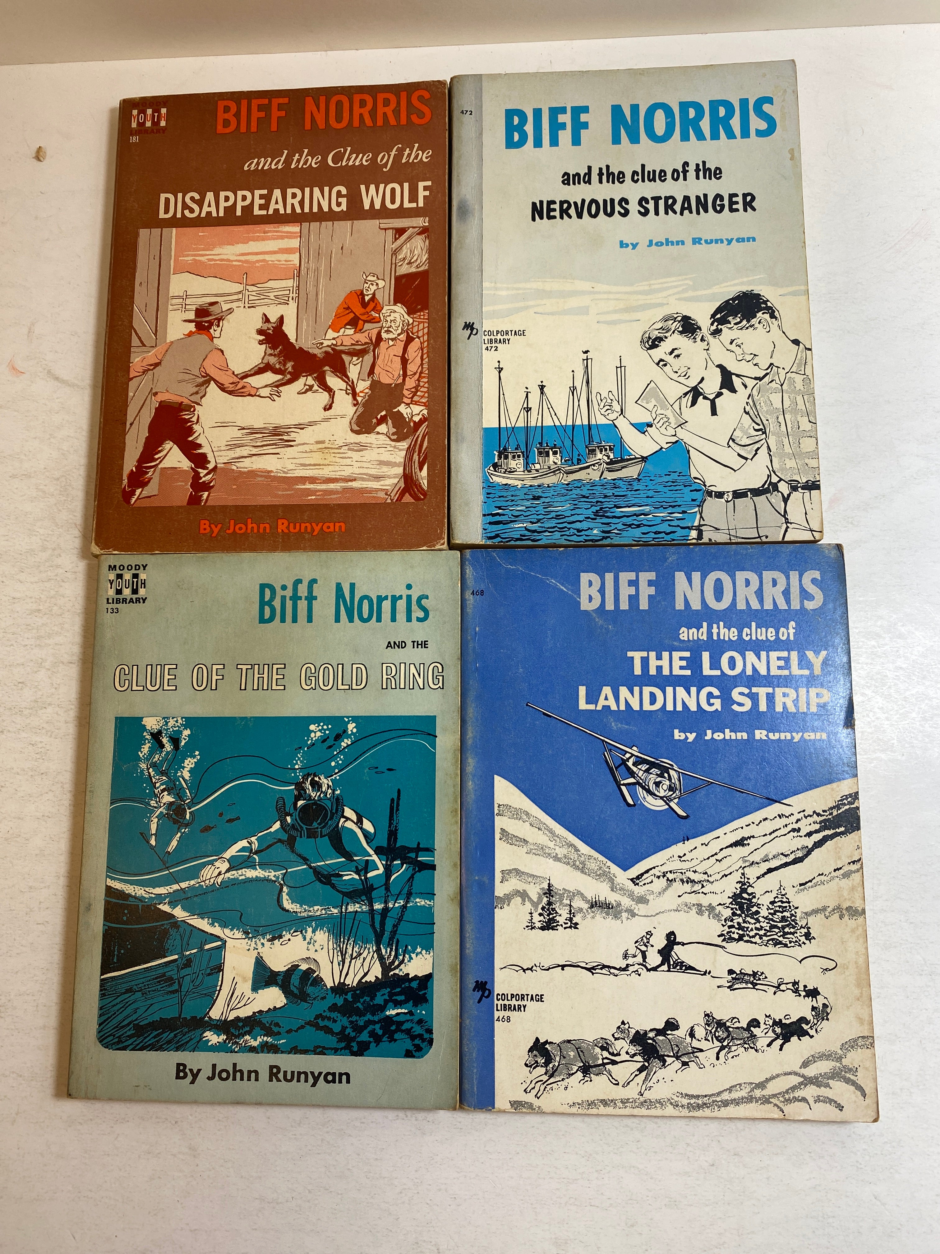 Lot of 4 Biff Norris Books Moody Press 1962-1967