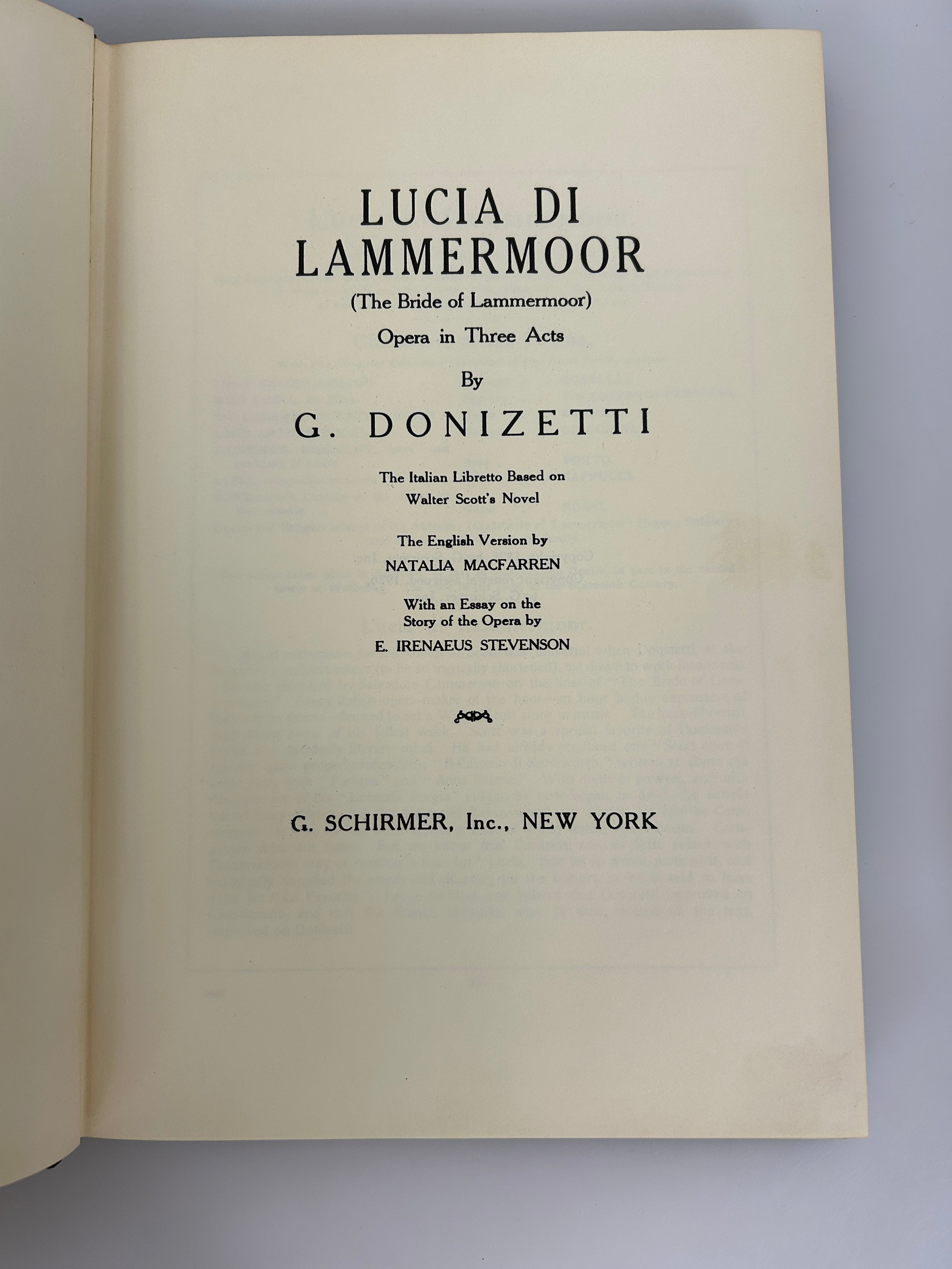 Lot of 4 Bilingual Opera Scores Published by Schirmer HC