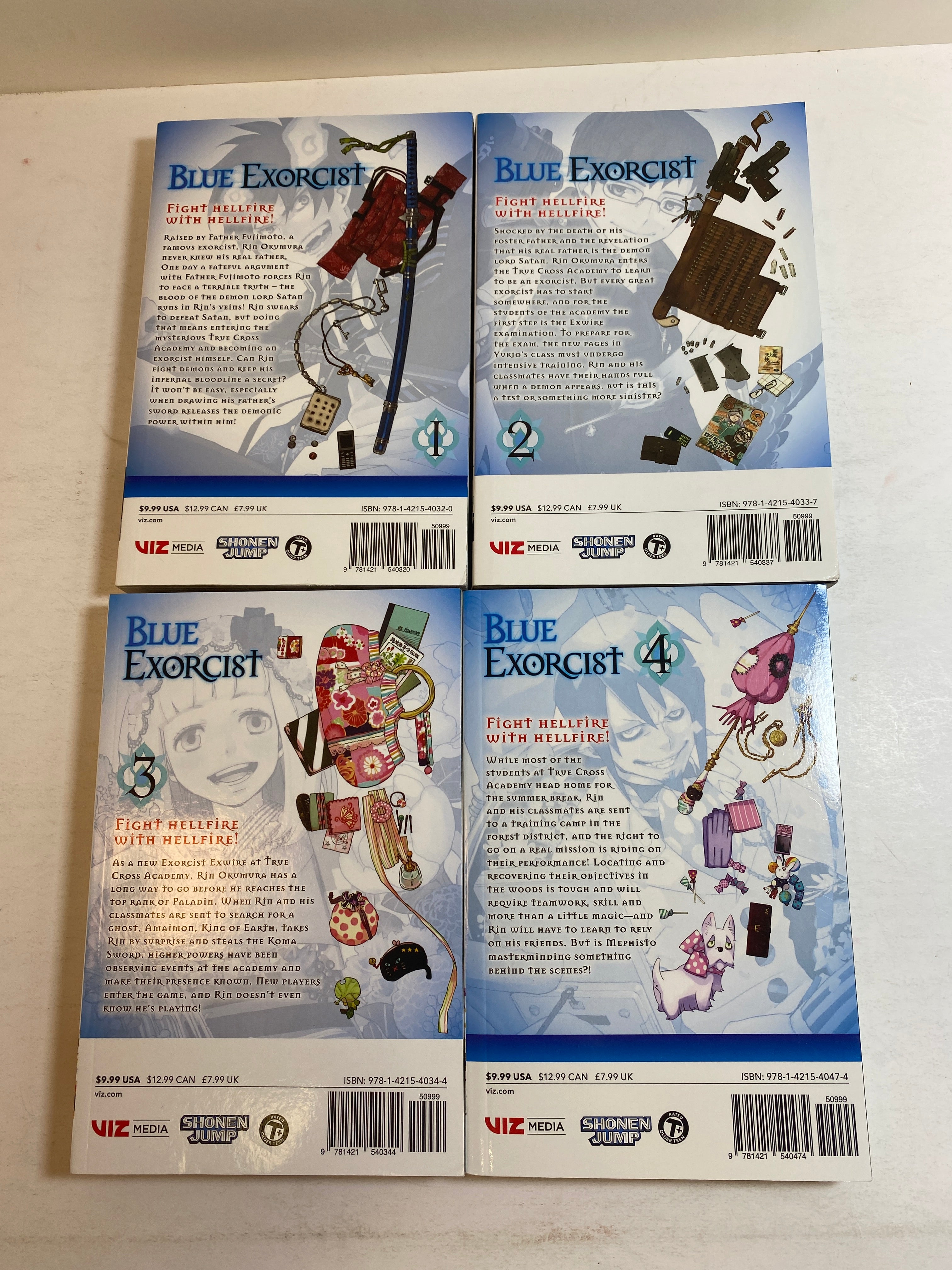 Lot of 4 Blue Exorcist Manga 1-4 SC 2021