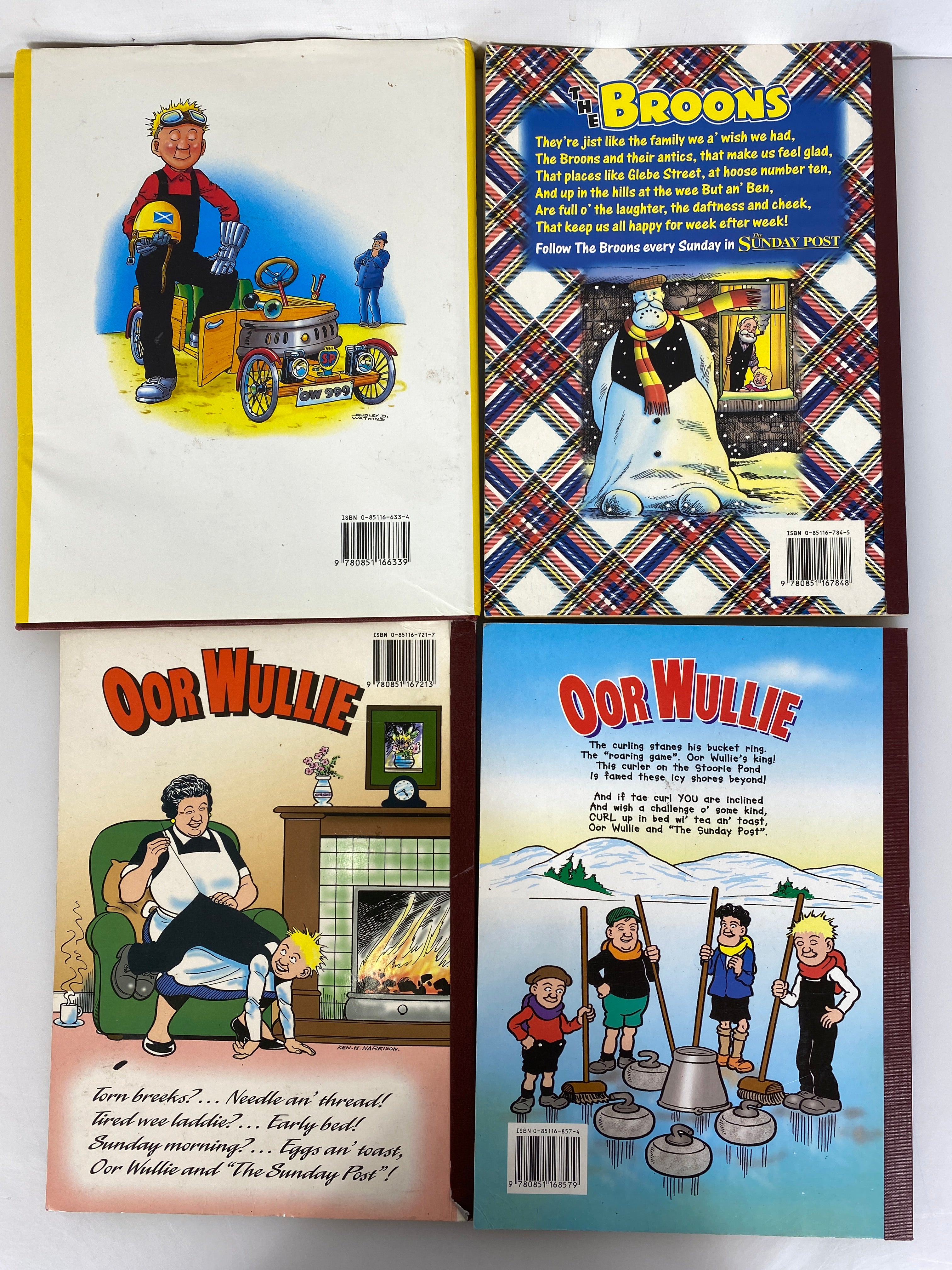 Lot of 4 Broons and Oor Wullie Books 1996-2004