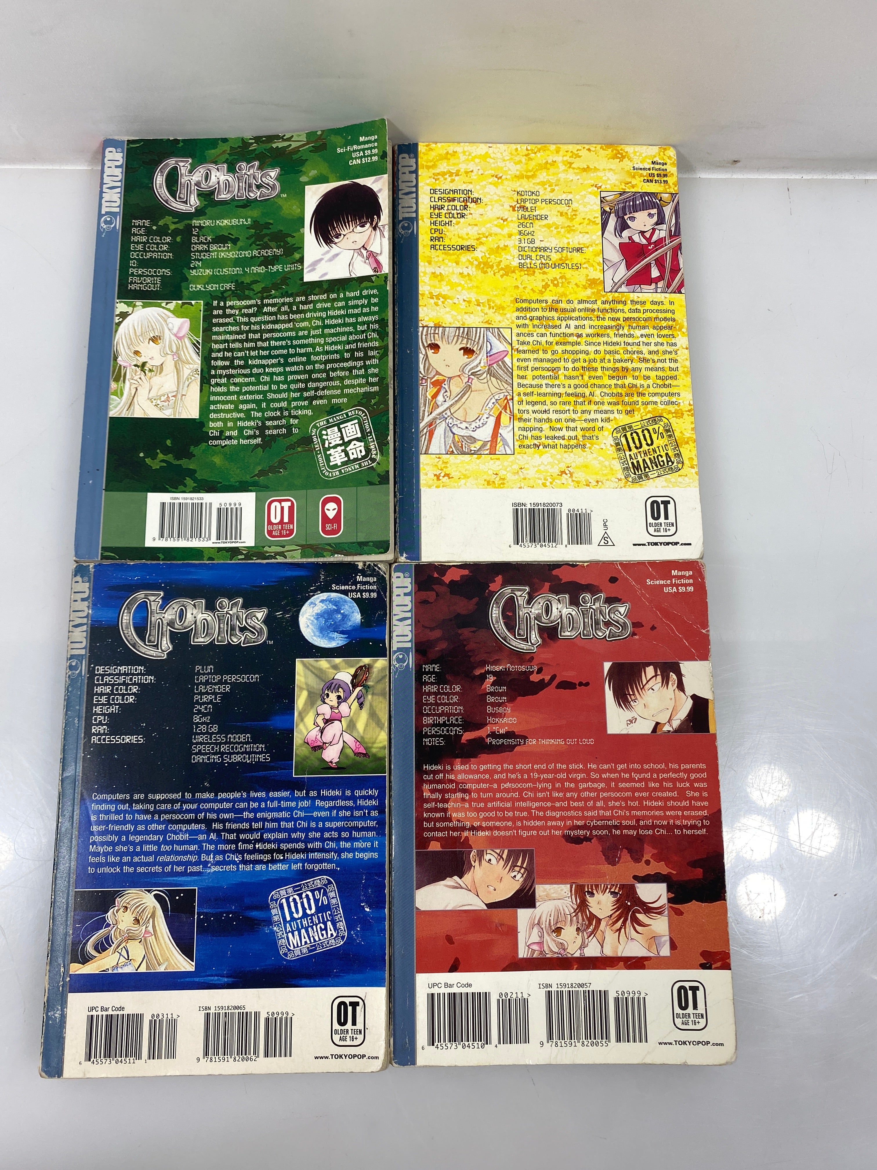 Lot of 4: Chobits Vols 2,3,4,5 2001-2004 SC
