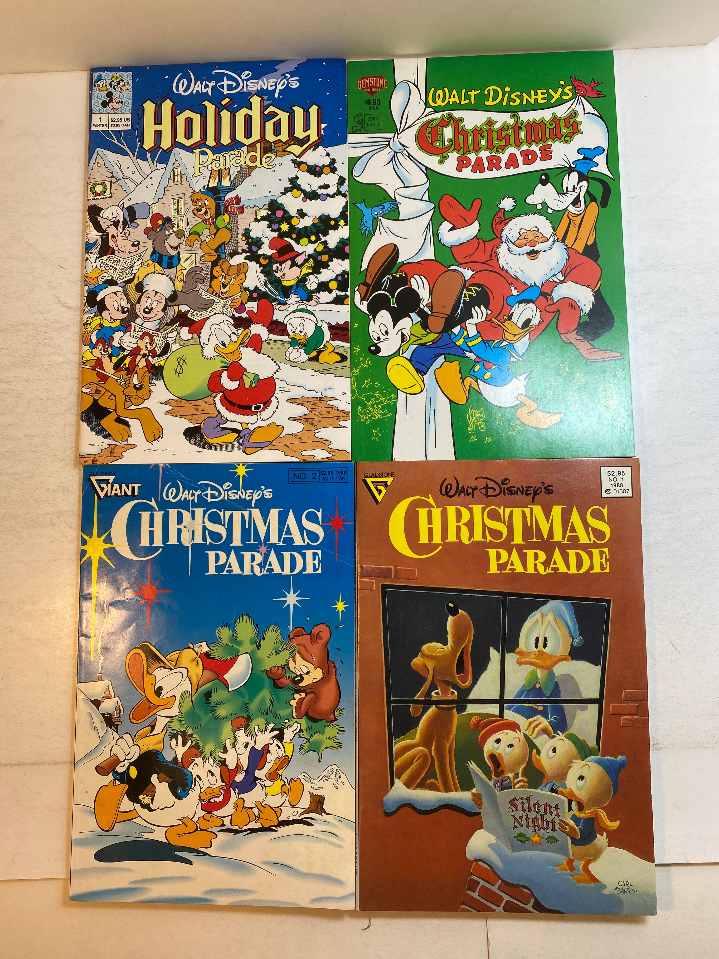 Lot of 4 Christmas Parade Comics Gladstone Comics 1988-2004