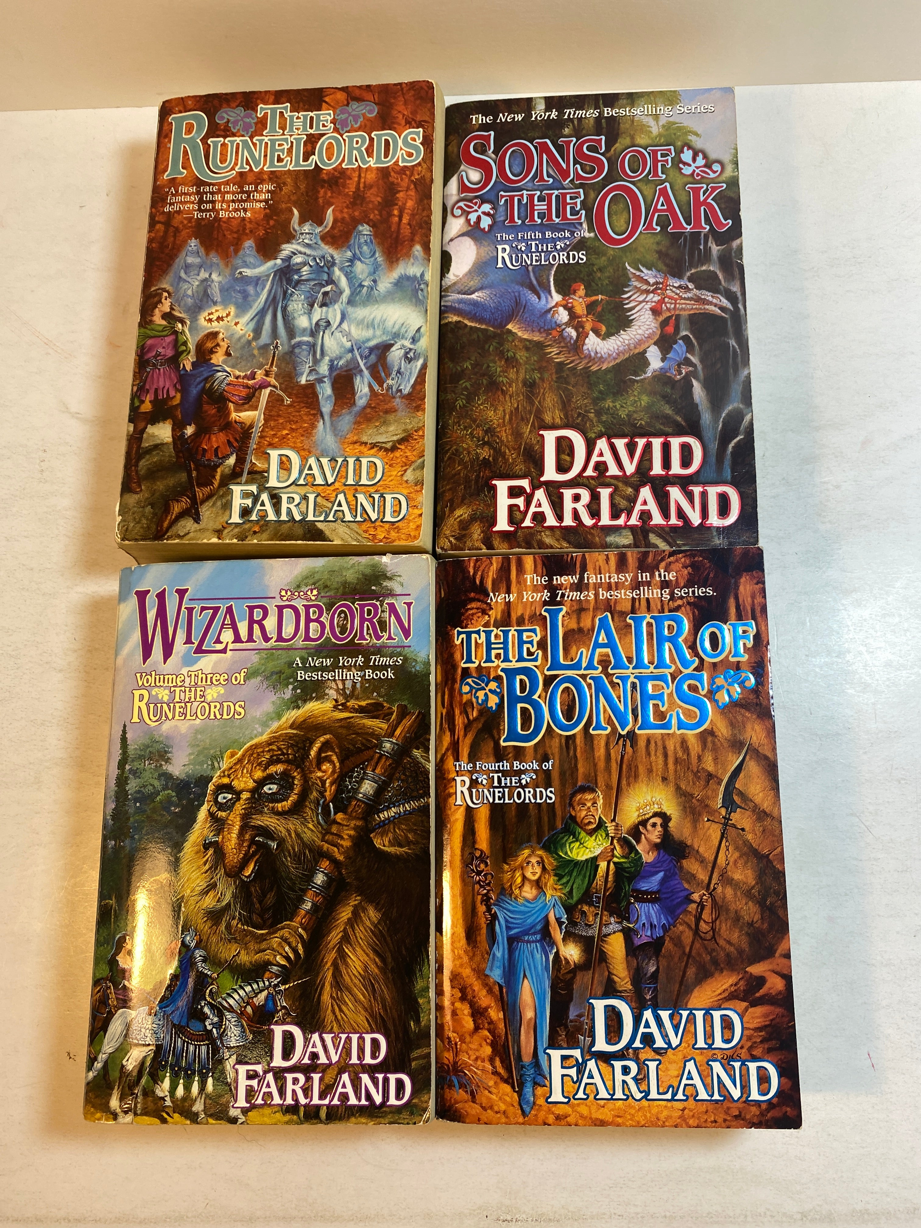 Lot of 4 David Farland Runelords paperbacks 1999-2007