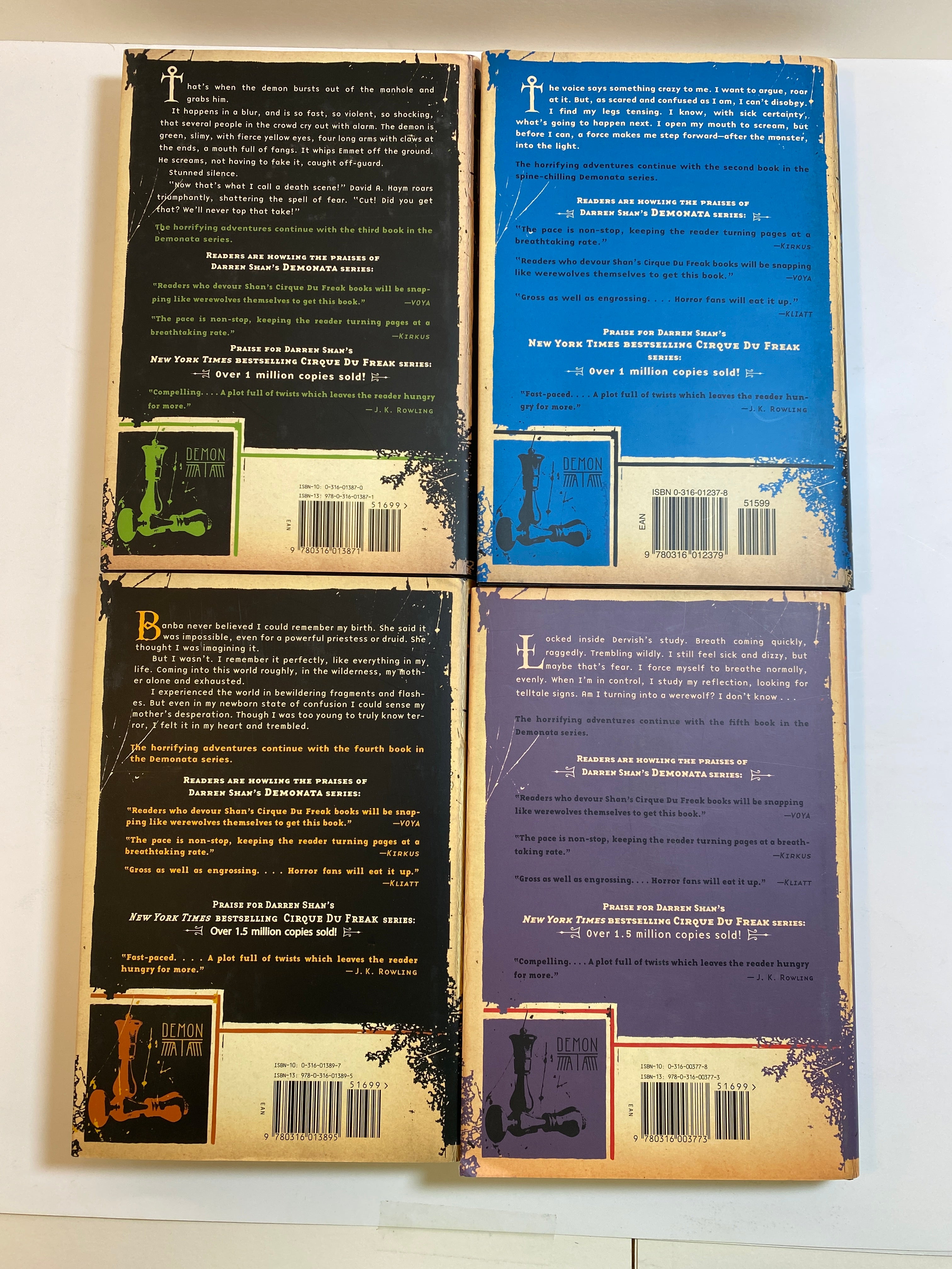 Lot of 4 Demonata Series Darren Shan Books 2-5 HCDJ 2006-2007