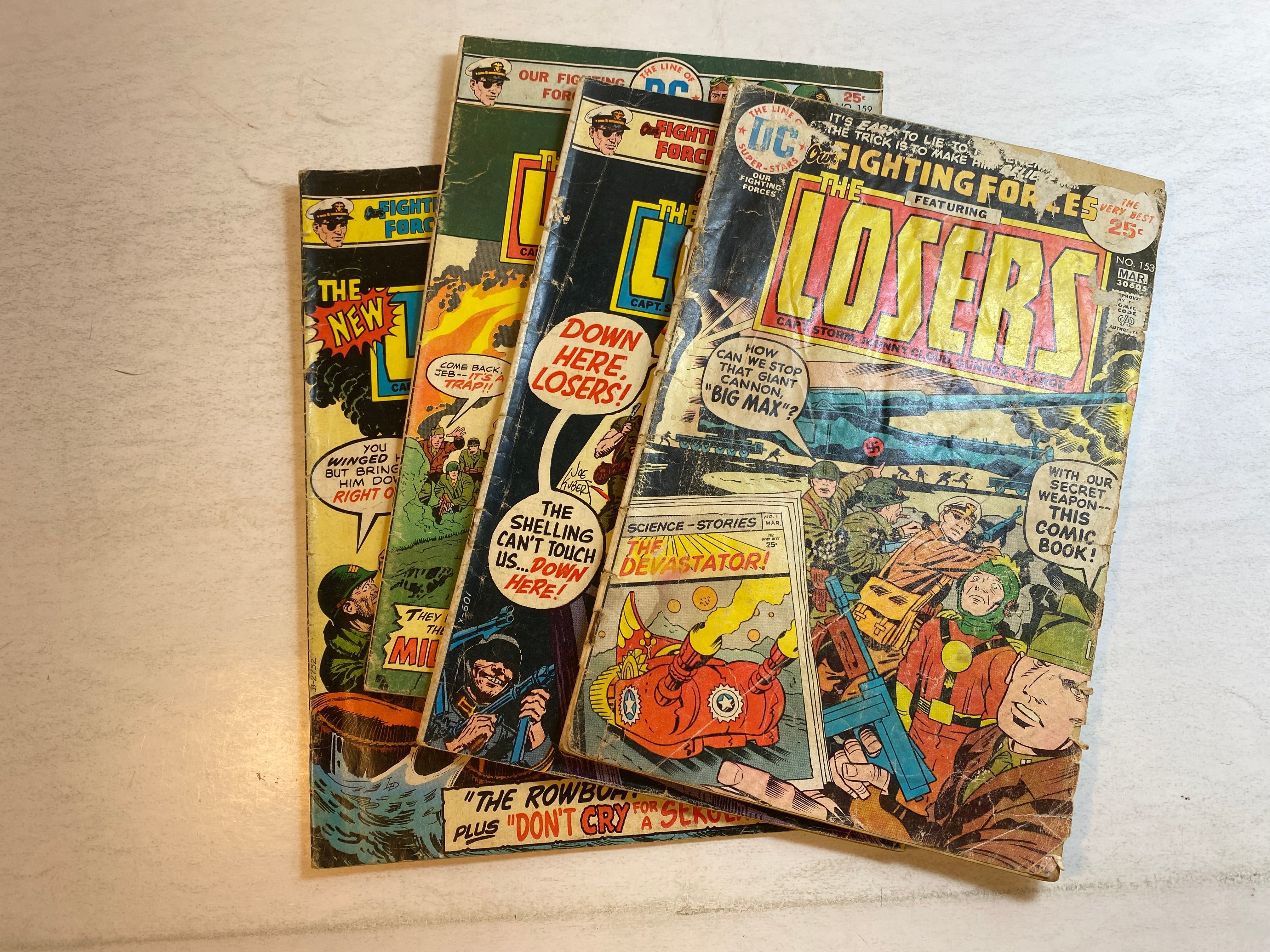 Lot of 4 Fighting Forces Losers DC Comics 1975-1976