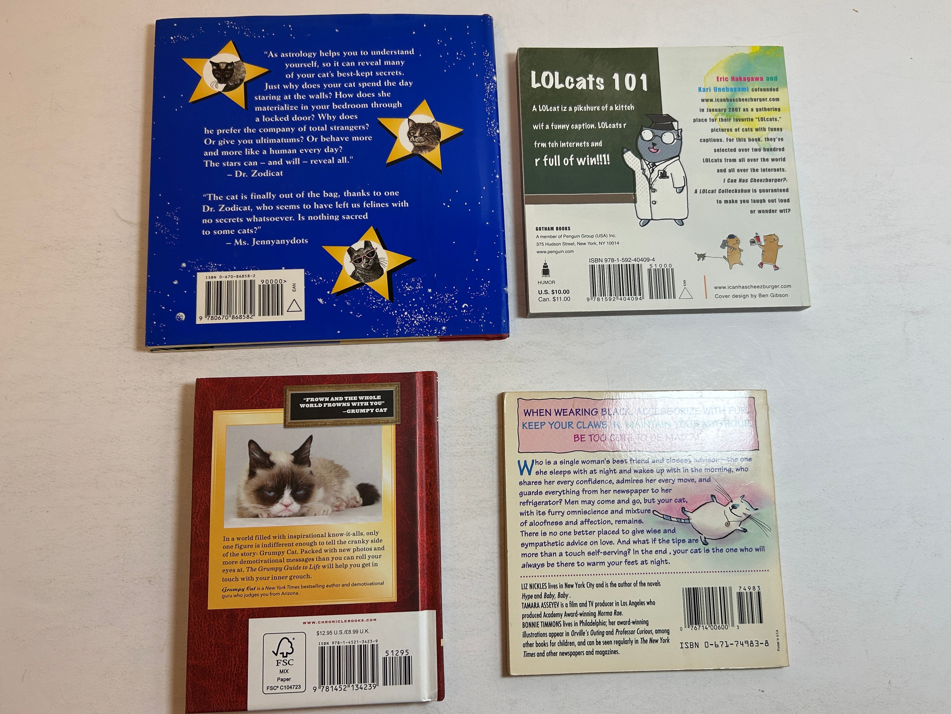 Lot of 4 Funny Cat Books