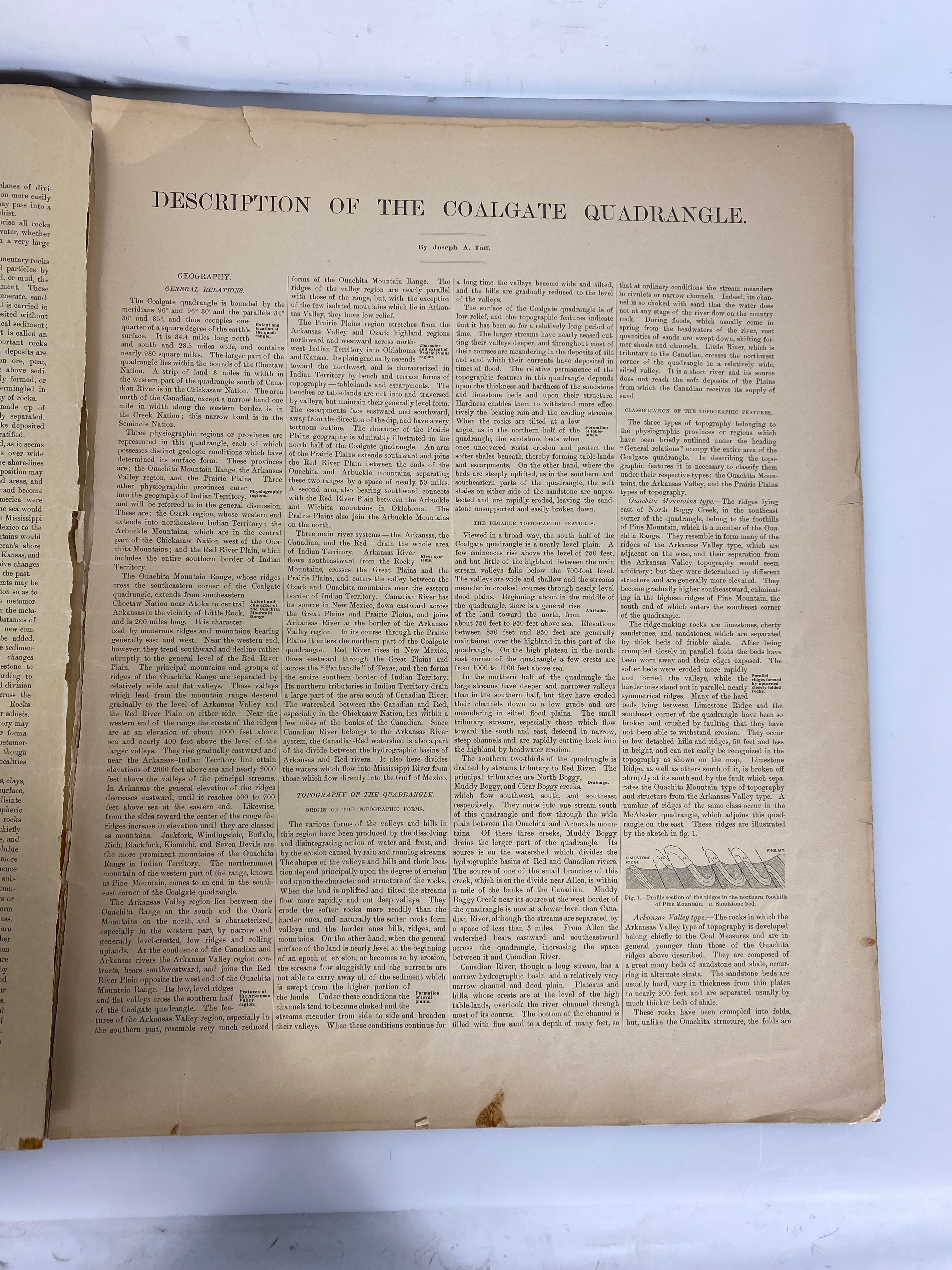 Lot of 4 Geological Atlas of the U.S. Ex-Library 1901-1916 SC