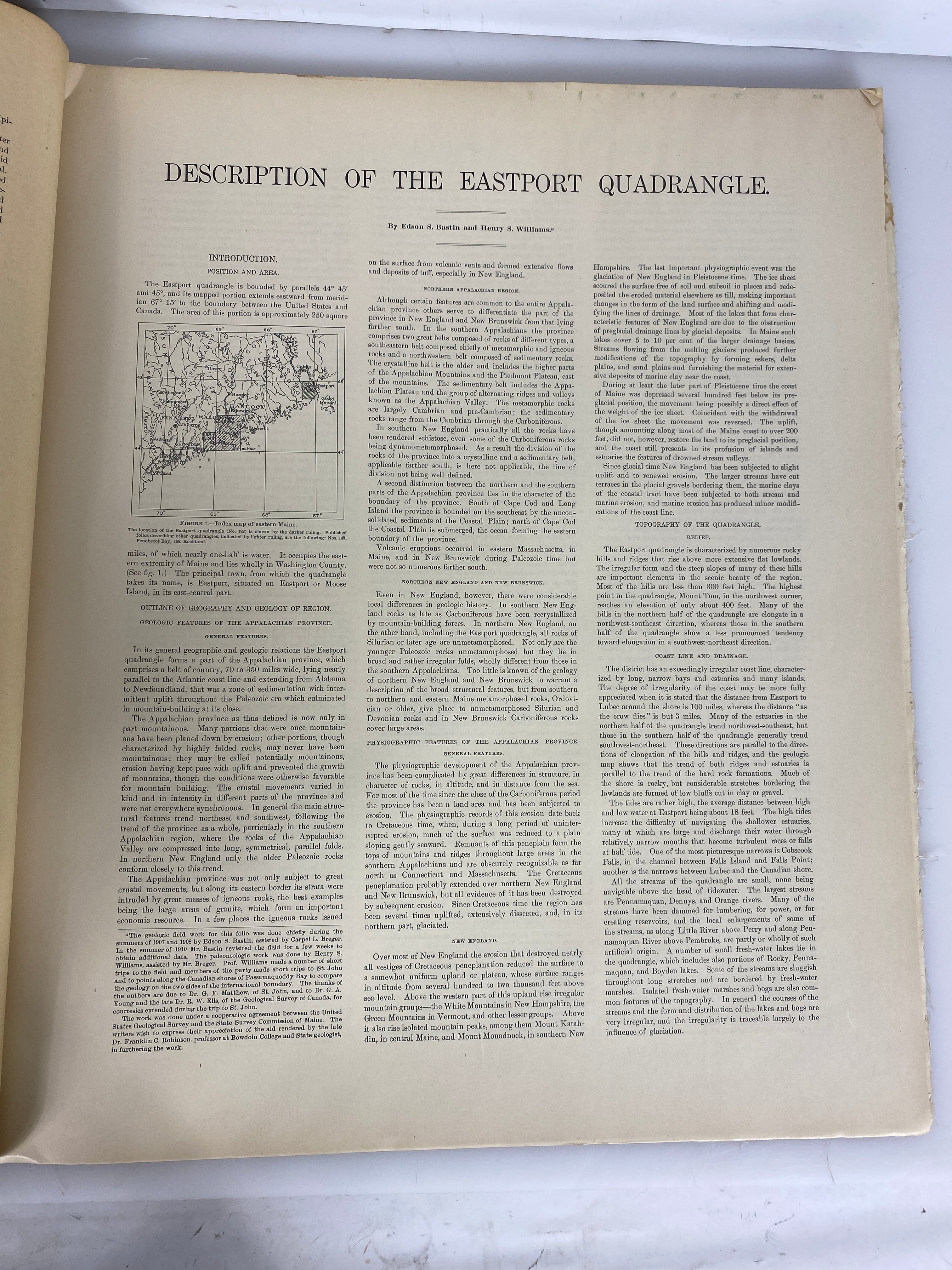 Lot of 4 Geological Atlas of the U.S. Ex-Library 1901-1916 SC