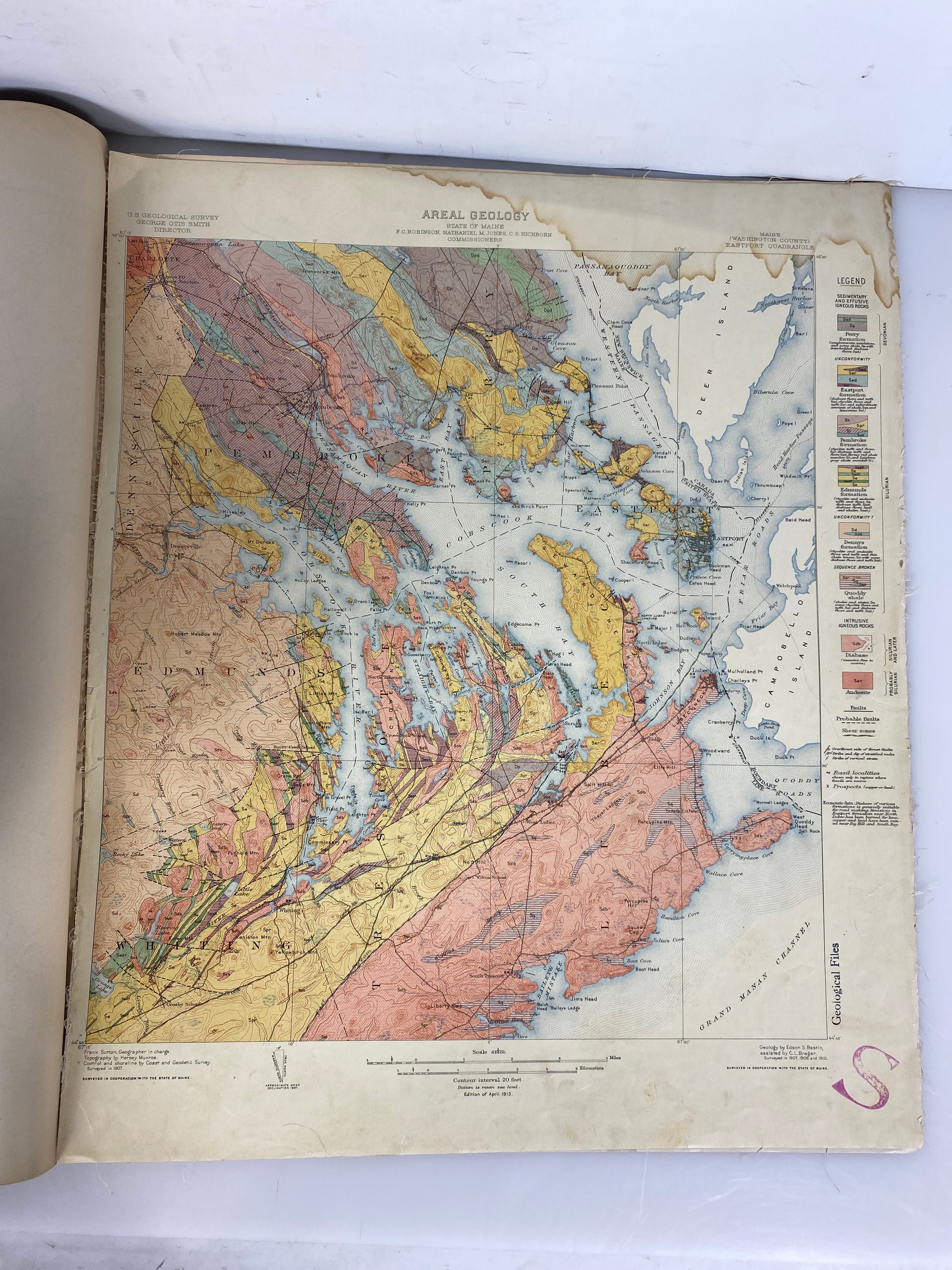 Lot of 4 Geological Atlas of the U.S. Ex-Library 1901-1916 SC