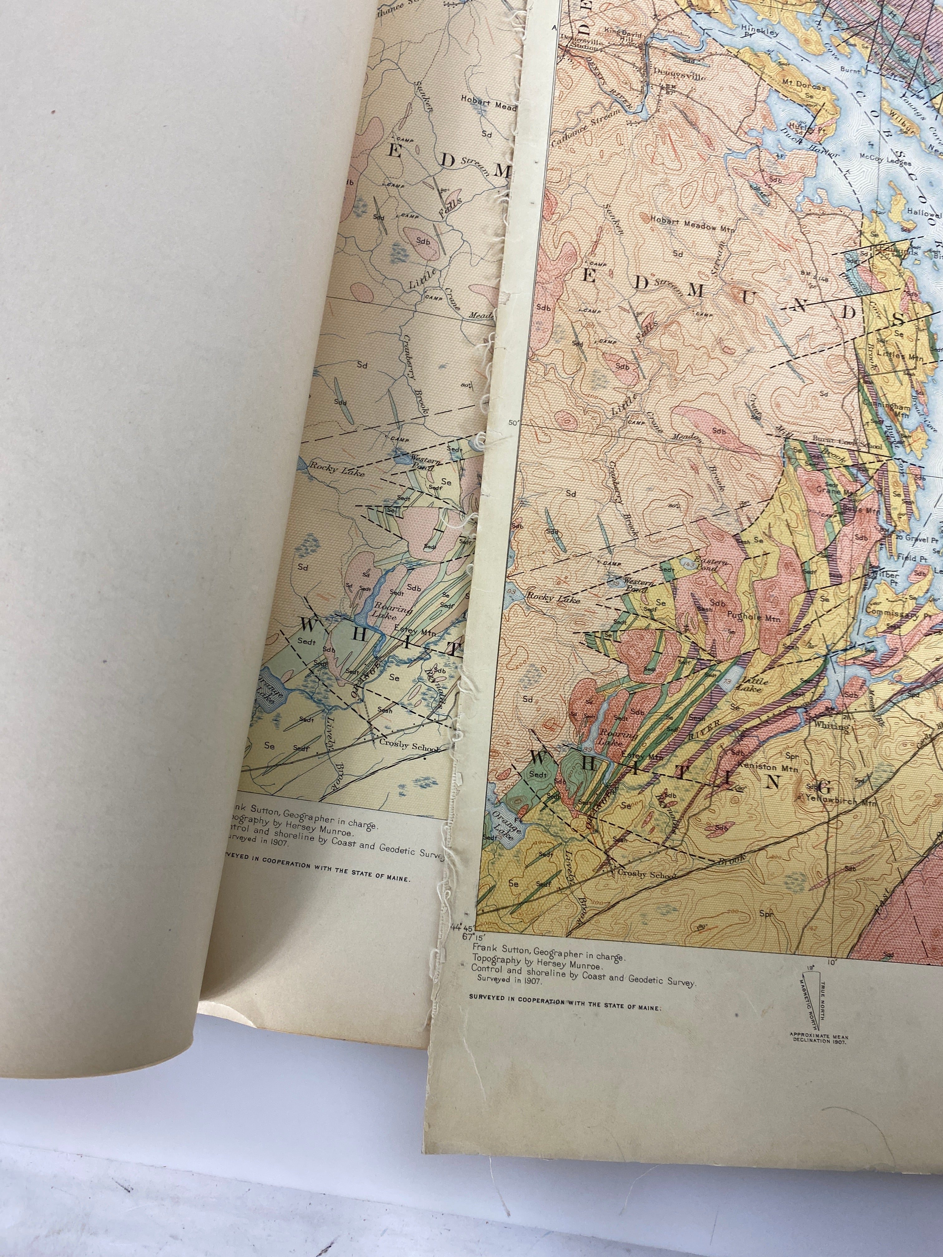 Lot of 4 Geological Atlas of the U.S. Ex-Library 1901-1916 SC