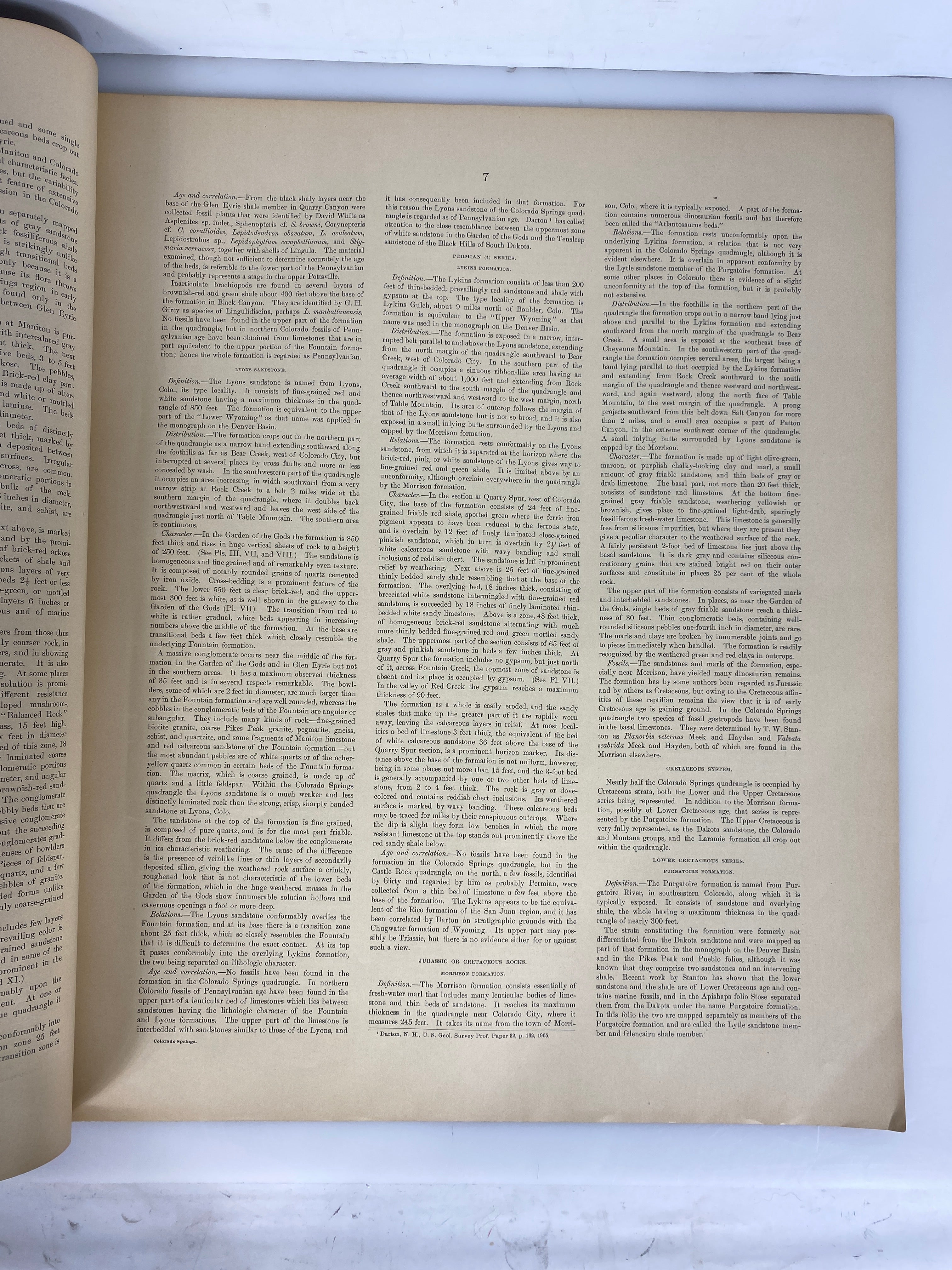 Lot of 4 Geological Atlas of the U.S. Ex-Library 1901-1916 SC