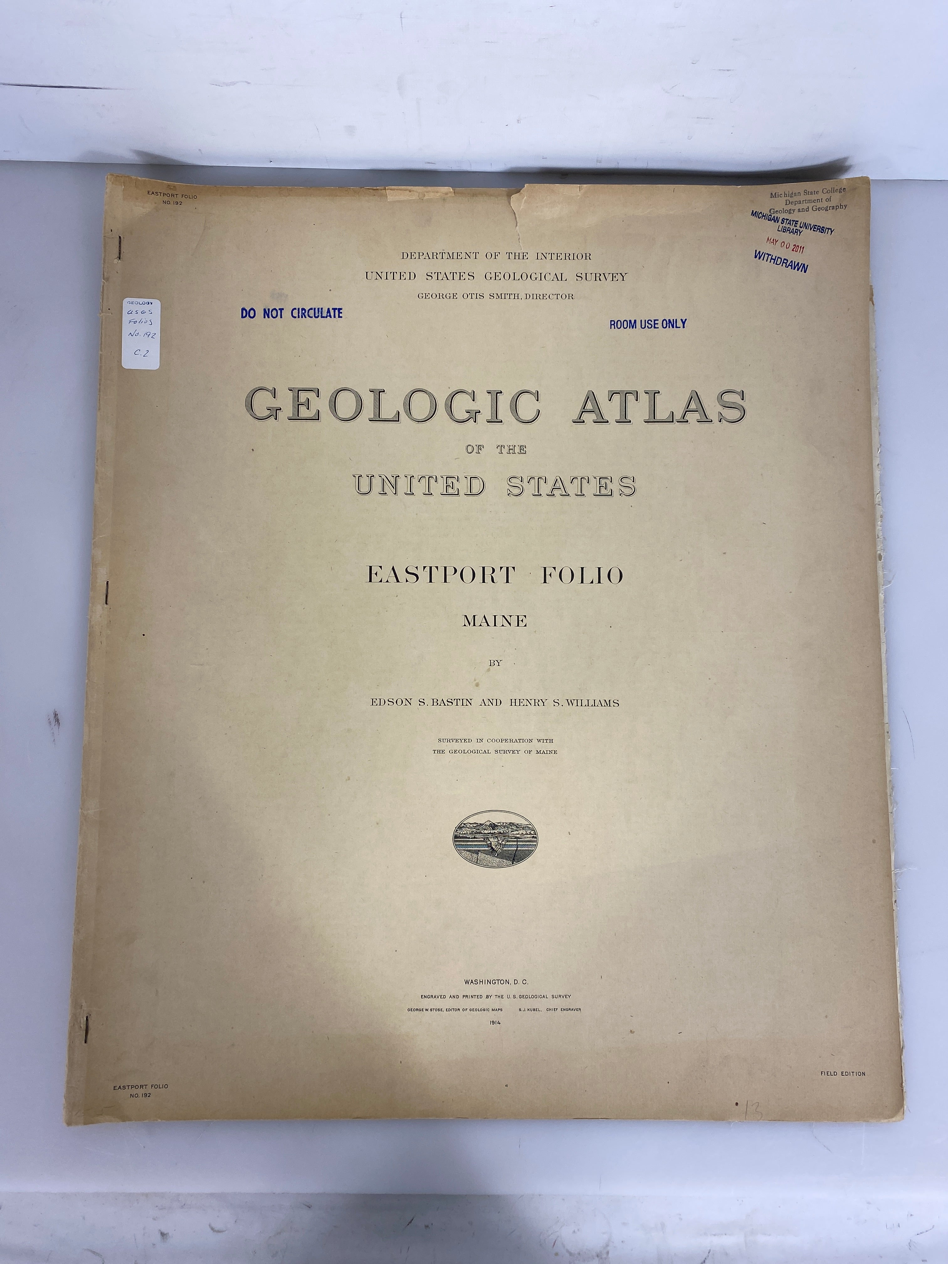 Lot of 4 Geological Atlas of the U.S. Ex-Library 1901-1916 SC