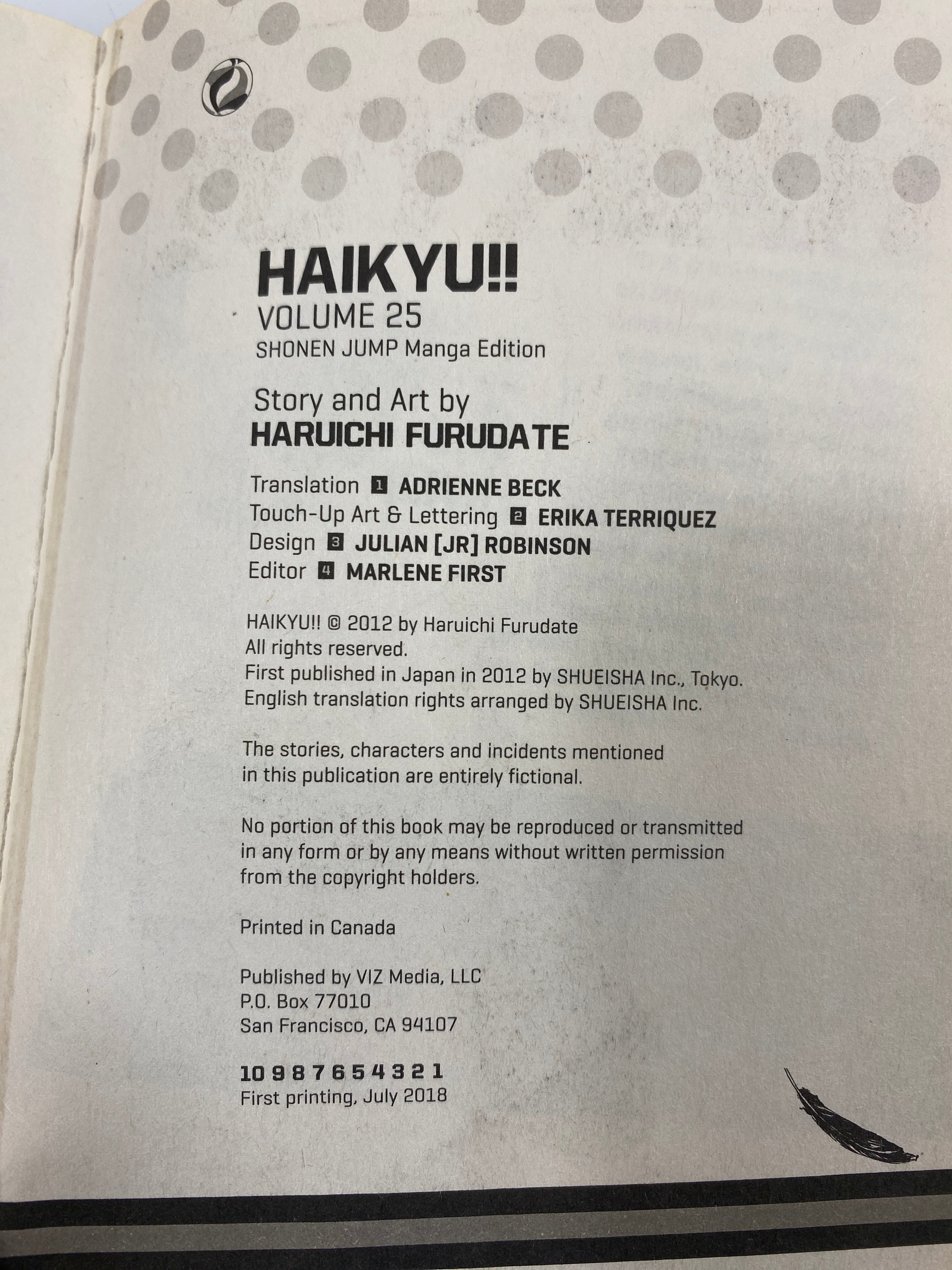 Lot of 4: Haikyuu 8, 10, 12, 25 Manga 2017-21 SC