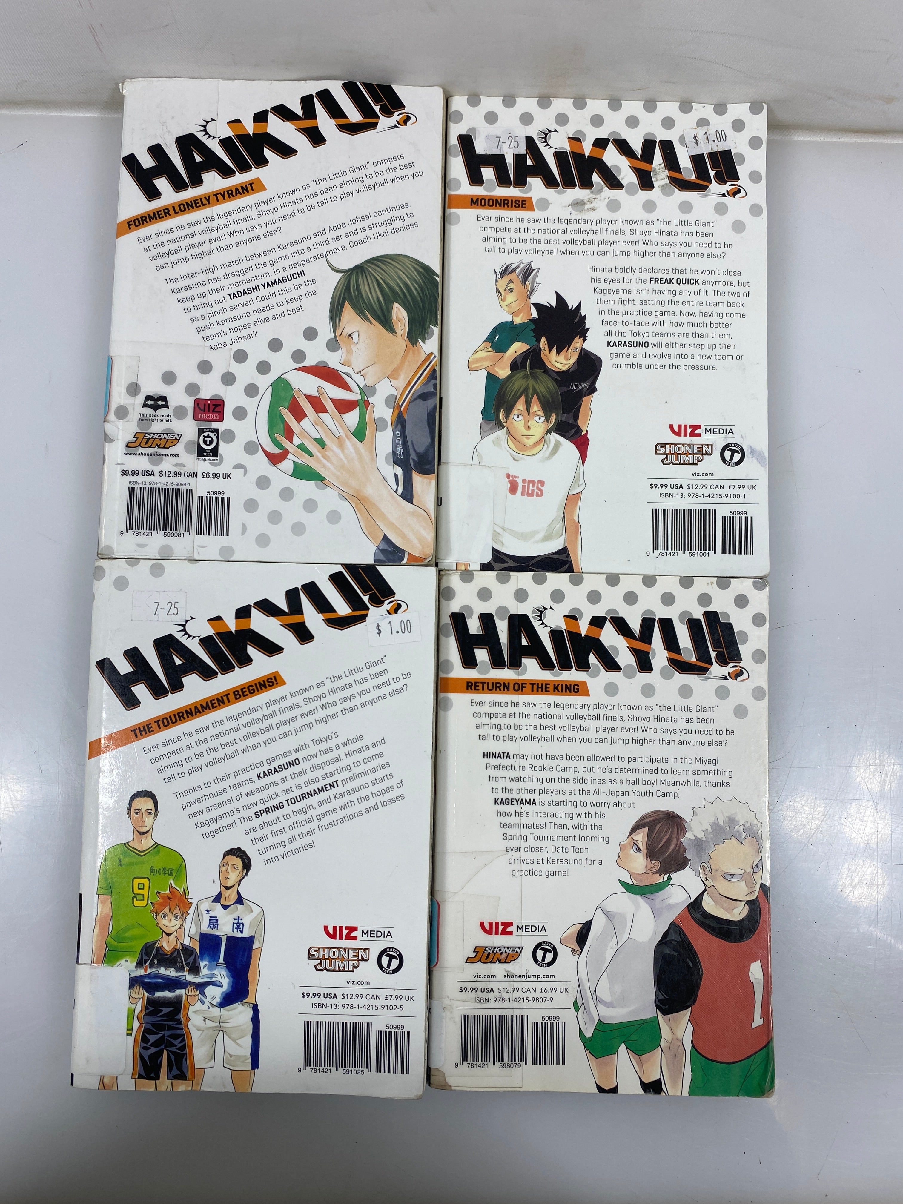Lot of 4: Haikyuu 8, 10, 12, 25 Manga 2017-21 SC