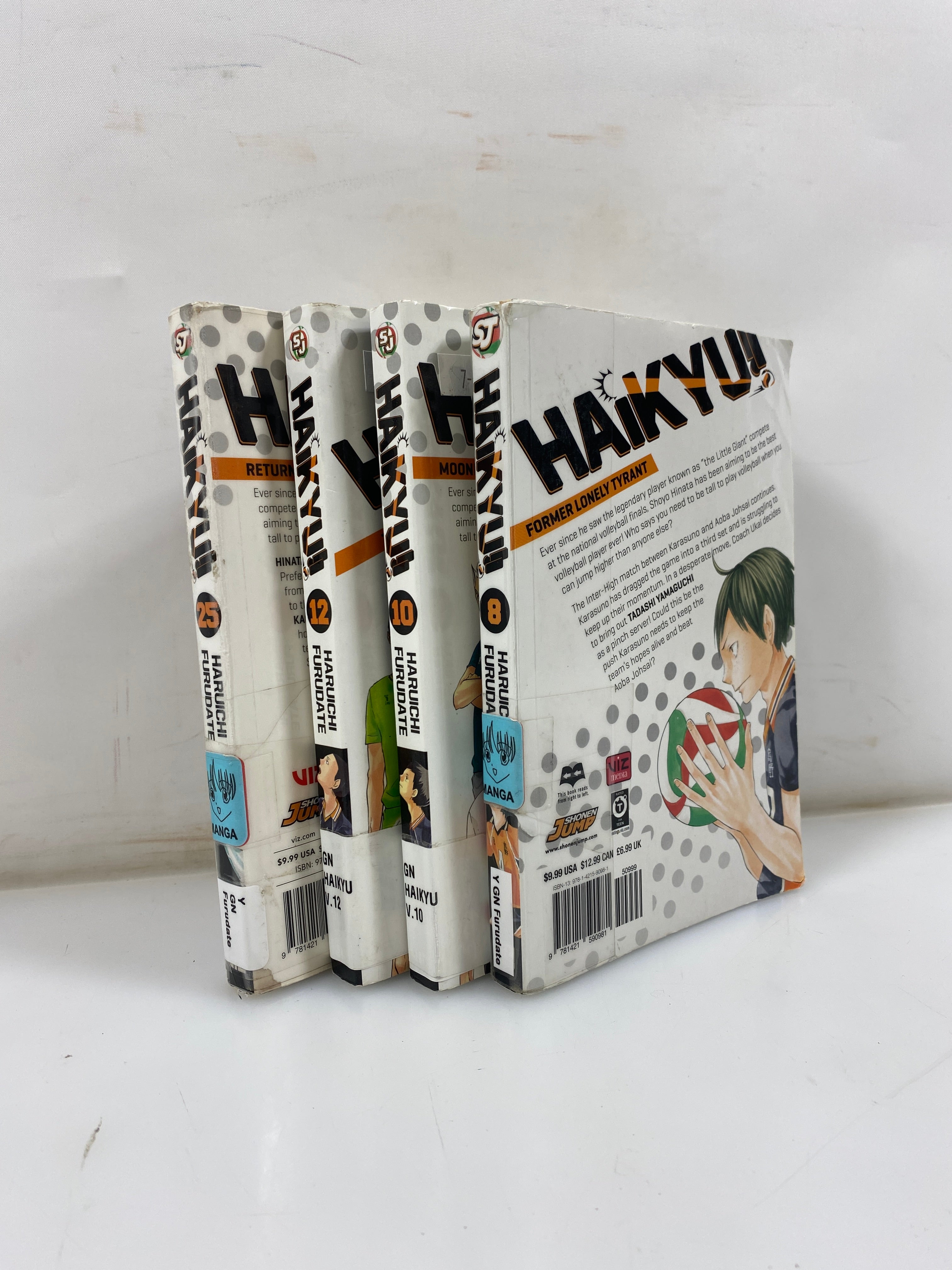 Lot of 4: Haikyuu 8, 10, 12, 25 Manga 2017-21 SC