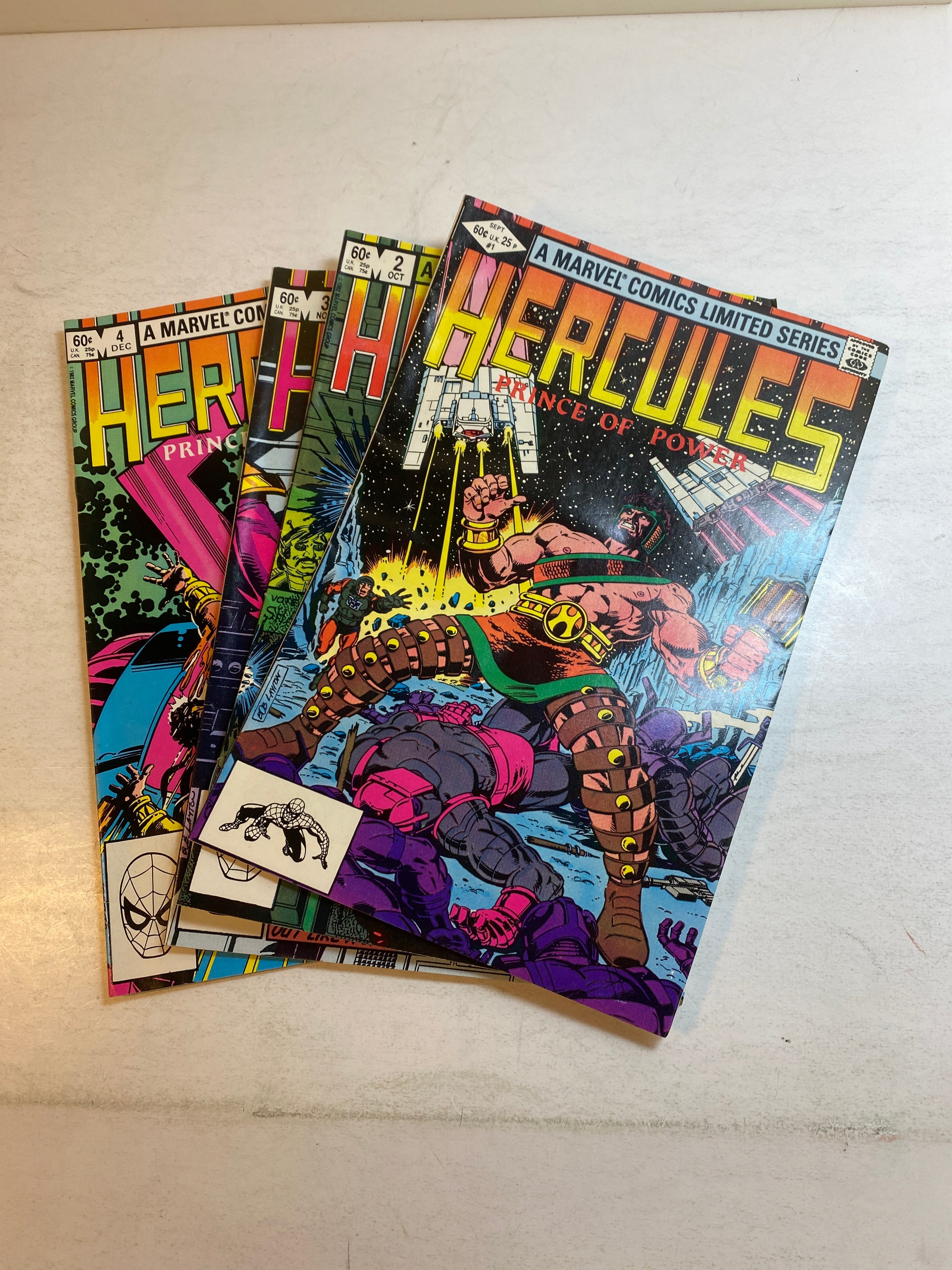 Lot of 4 Hercules Prince of Power Set Marvel Comics 1982