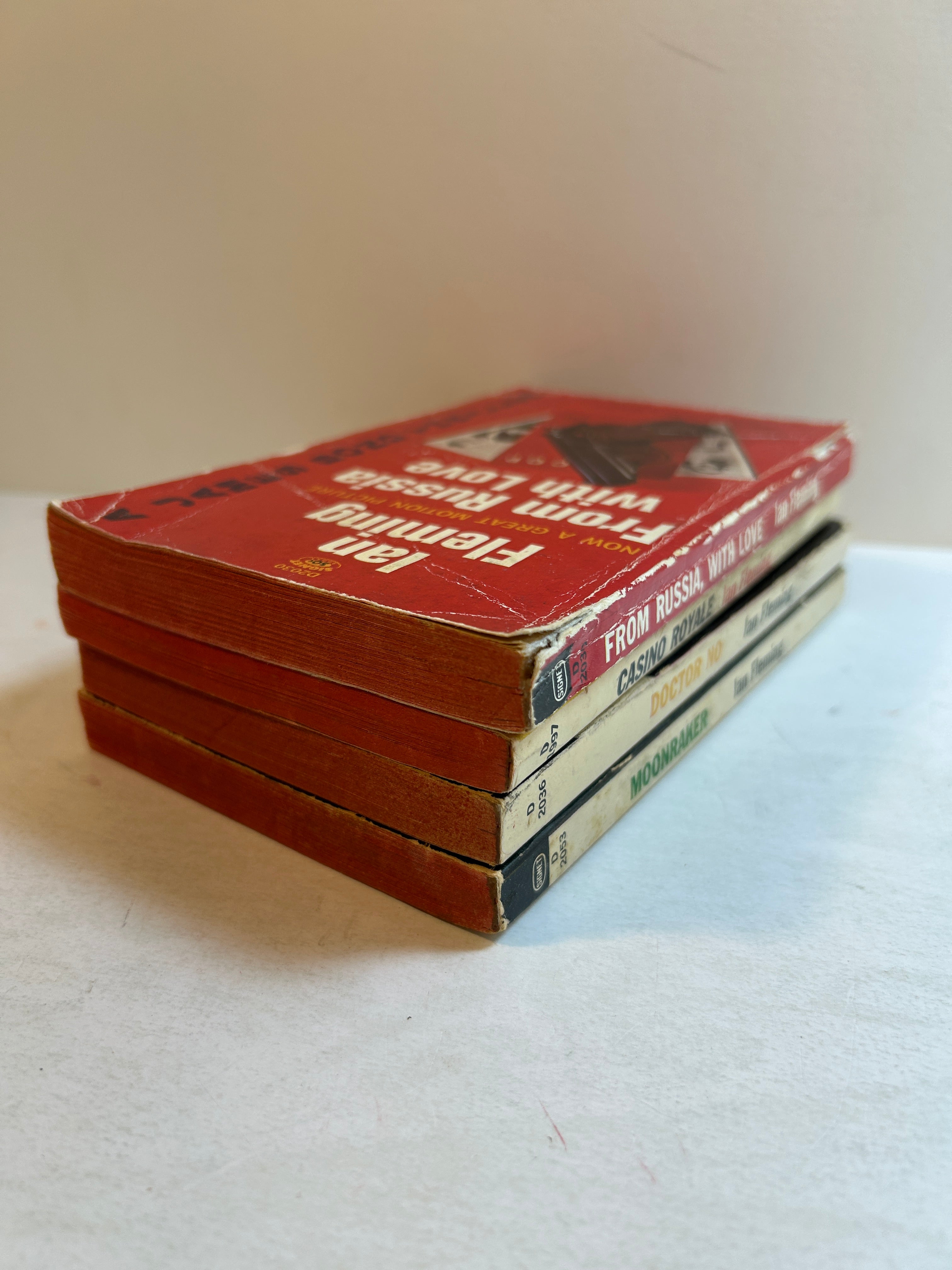 Lot of 4 James Bond Thrillers by Ian Fleming Signet 1958-SC