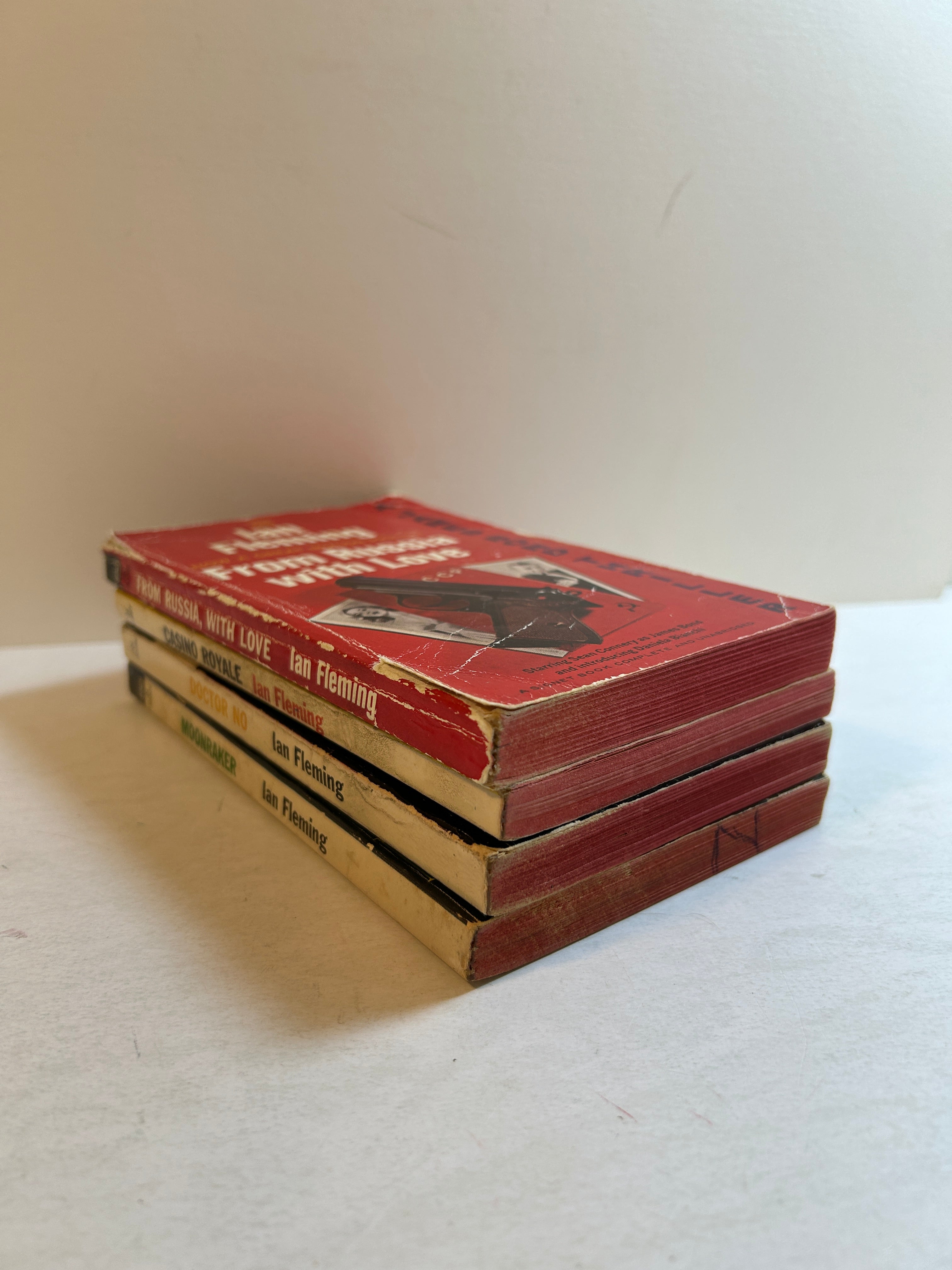 Lot of 4 James Bond Thrillers by Ian Fleming Signet 1958-SC
