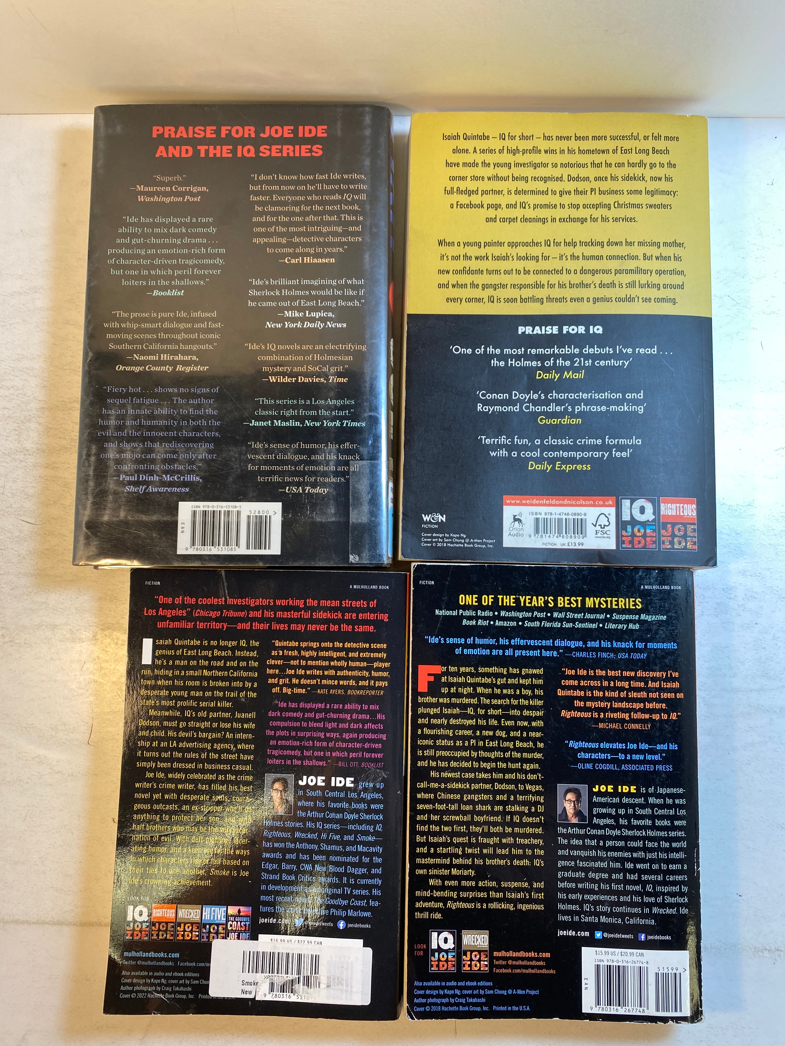 Lot of 4 Joe Ide IQ Novels 2018-2023