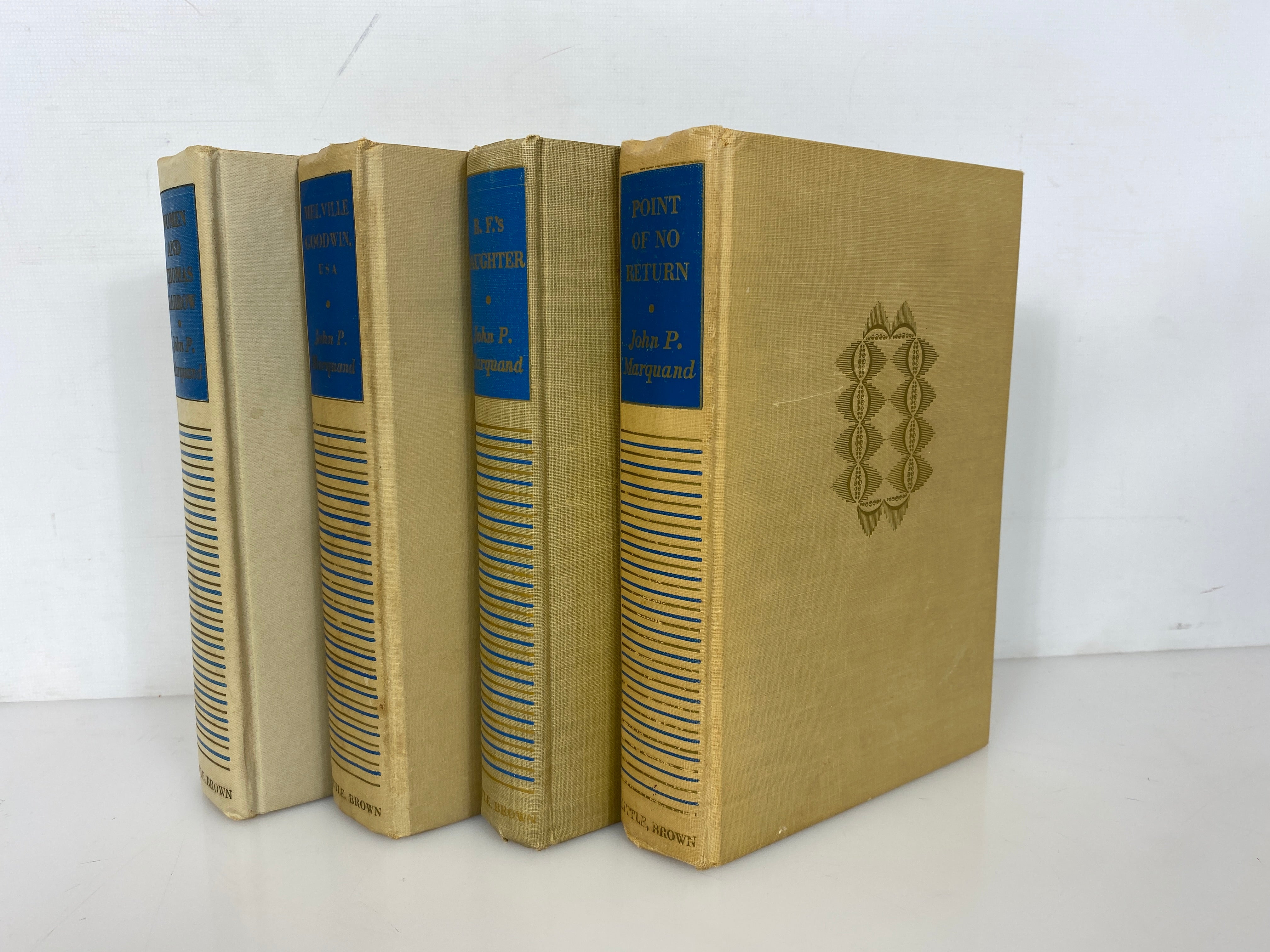 Lot of 4 John P. Marquand incl Point of No Return/Melville Goodwin Vintage HC