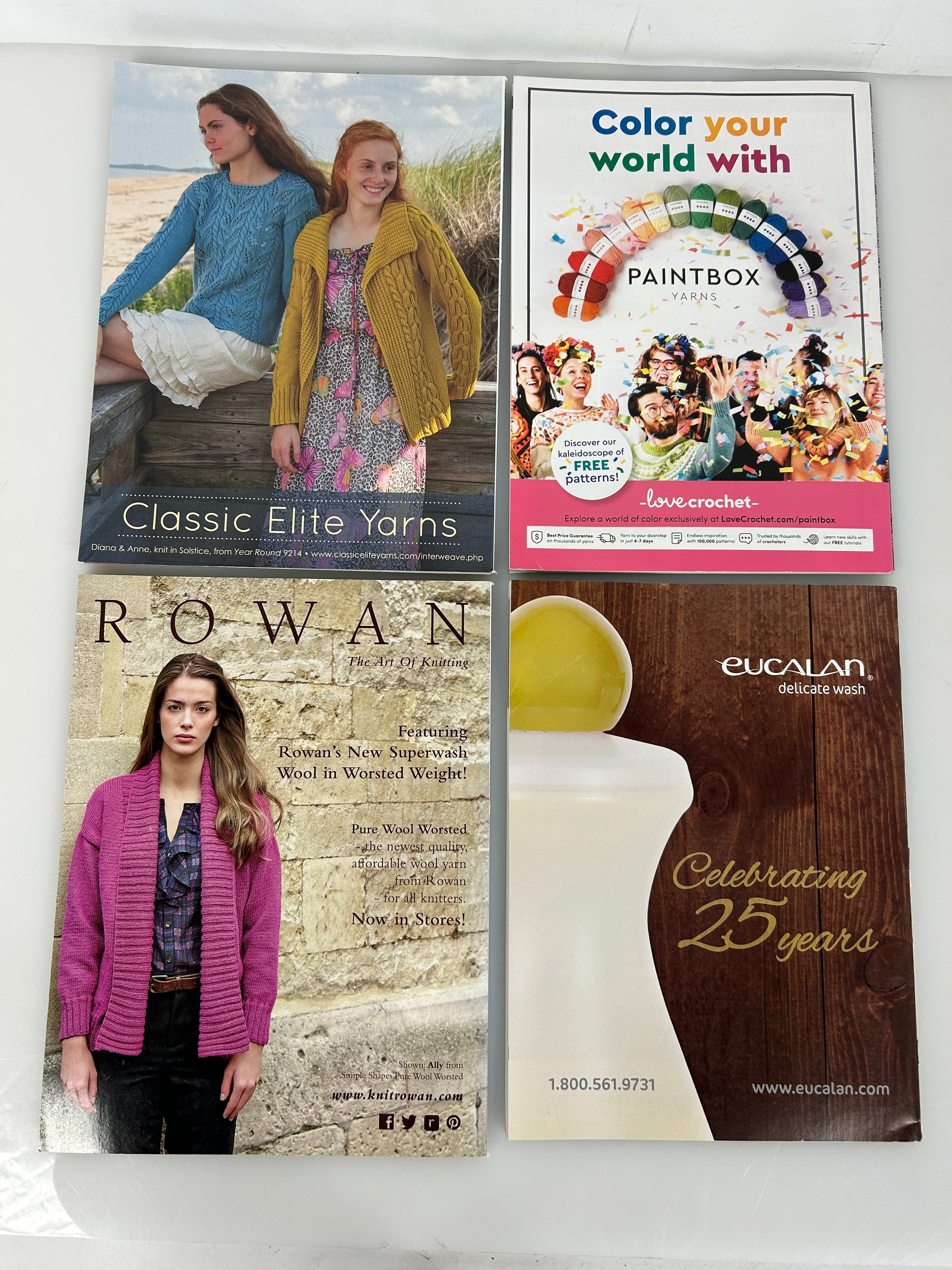 Lot of 4 Knitting/Crocheting Magazines 2013-2015 & 2019
