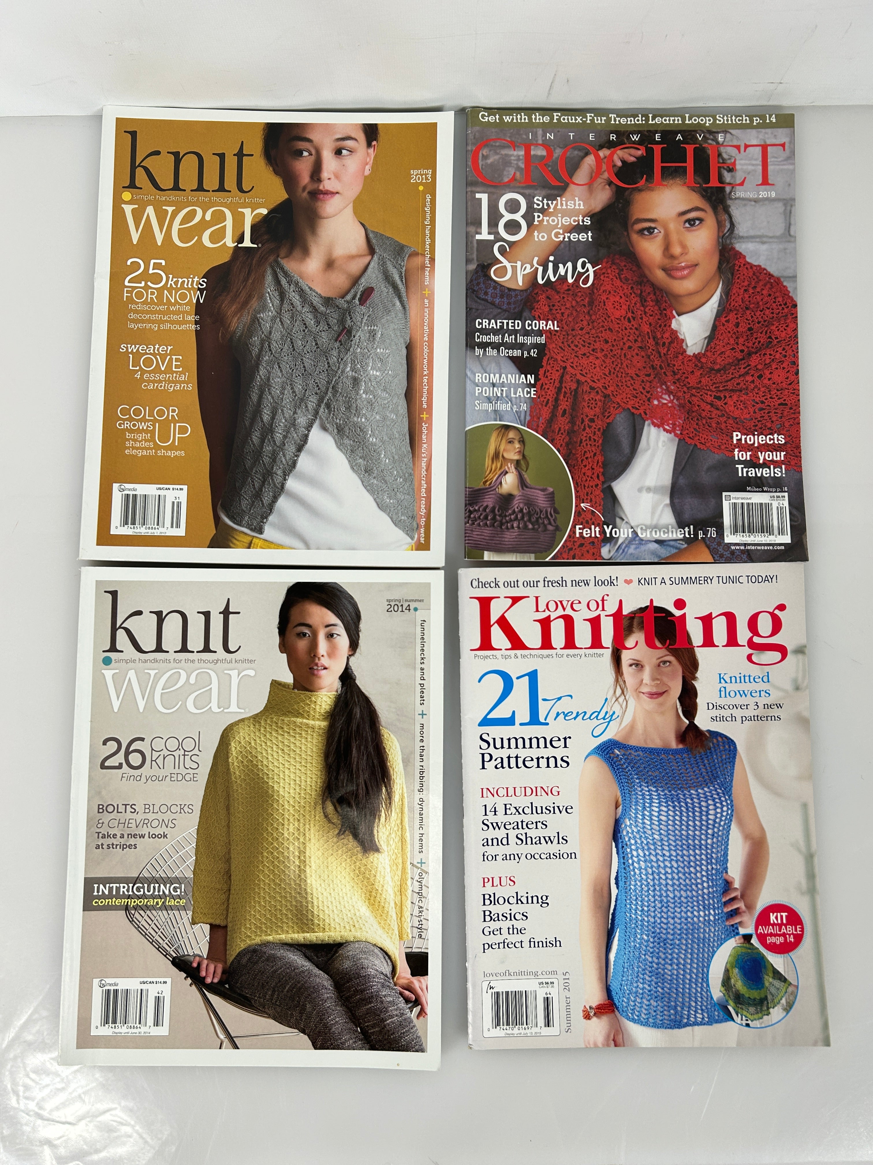 Lot of 4 Knitting/Crocheting Magazines 2013-2015 & 2019