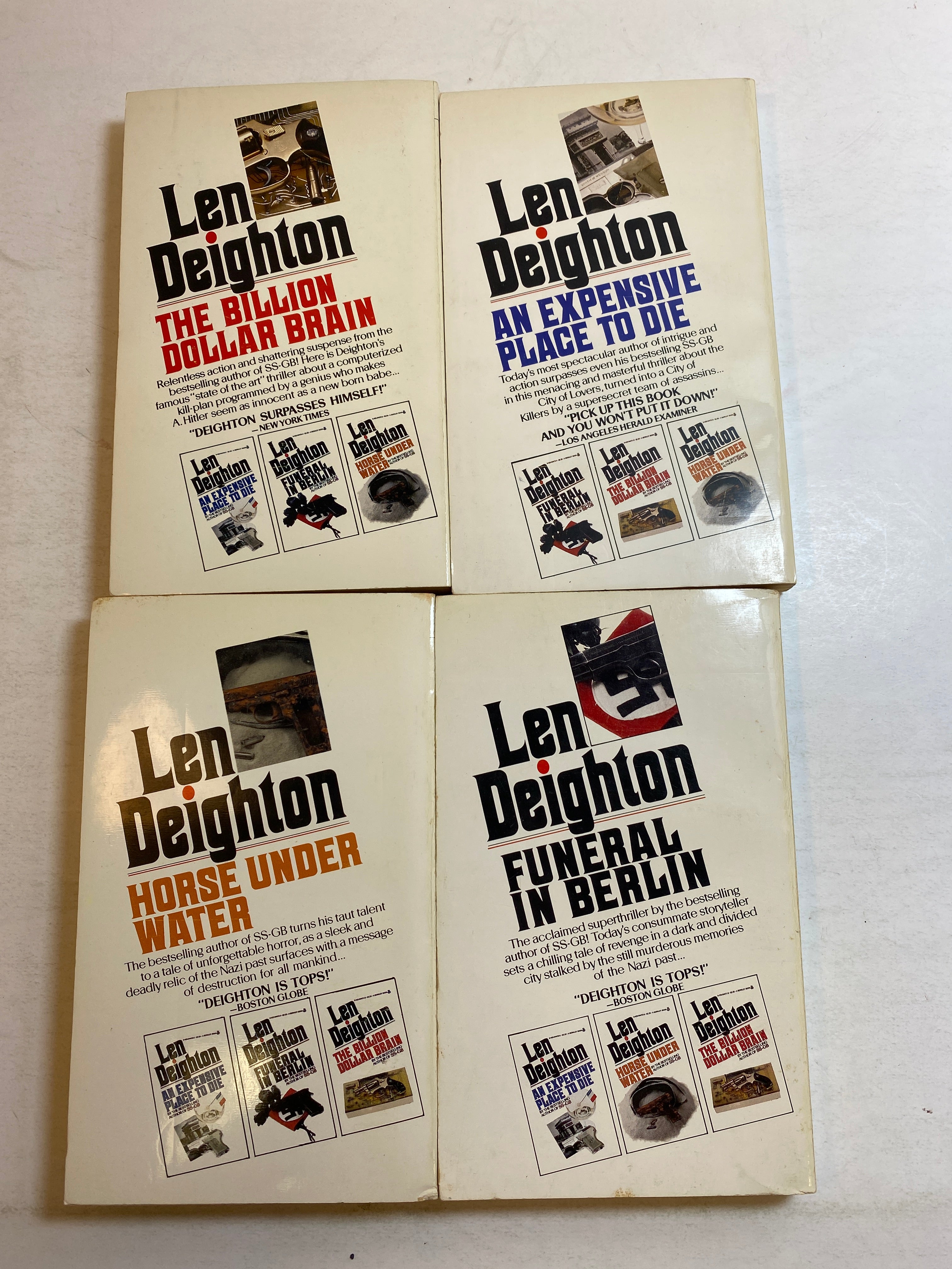Lot of 4 Len Leighton SC Novels 1980