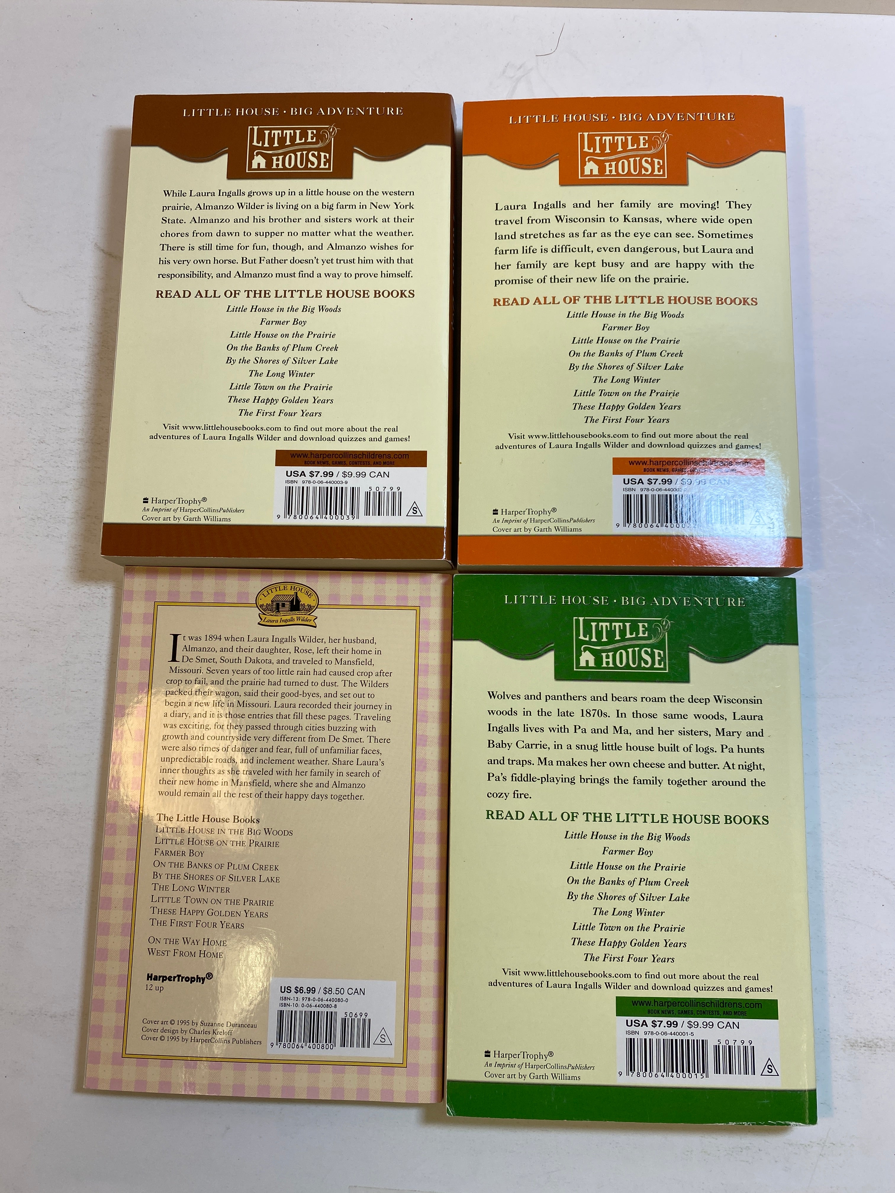 Lot of 4 Little House on the Prairie Series 1981 Wilder