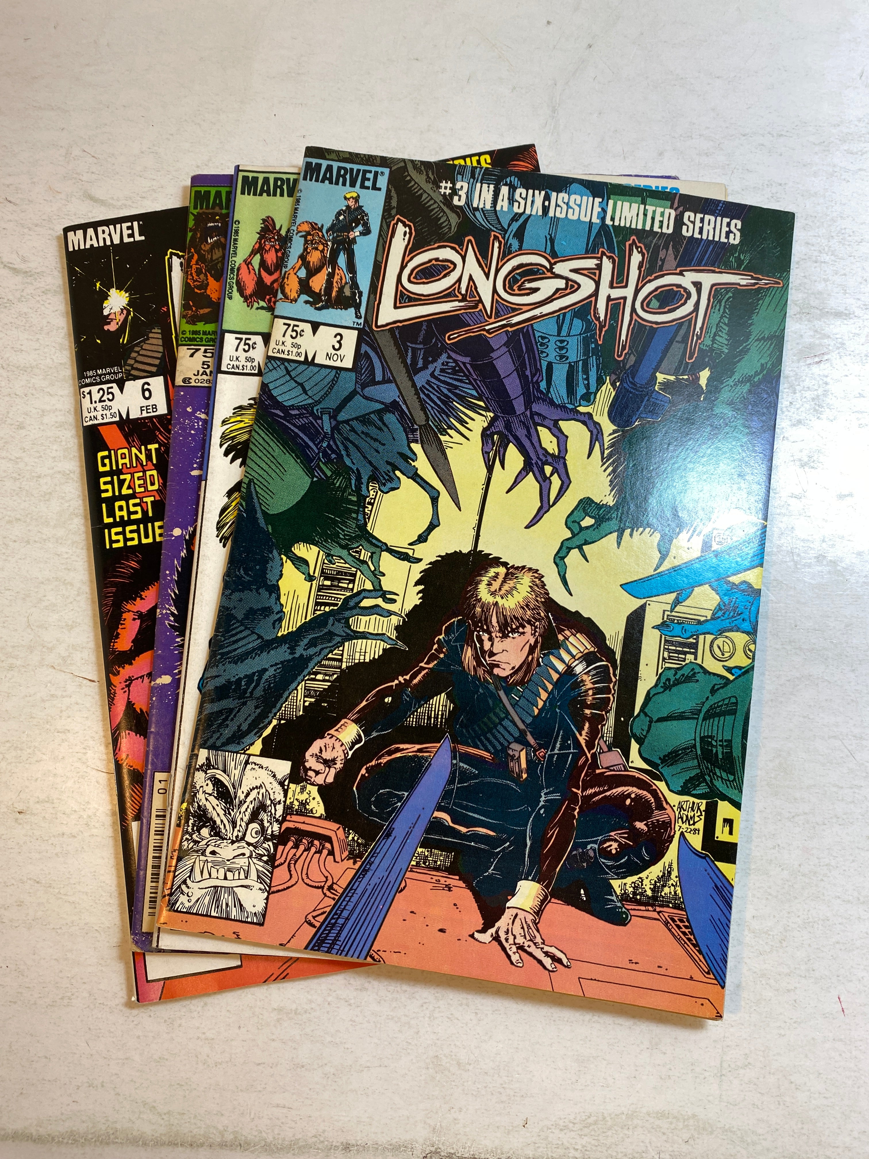 Lot of 4 Longshot Marvel Comics 1985