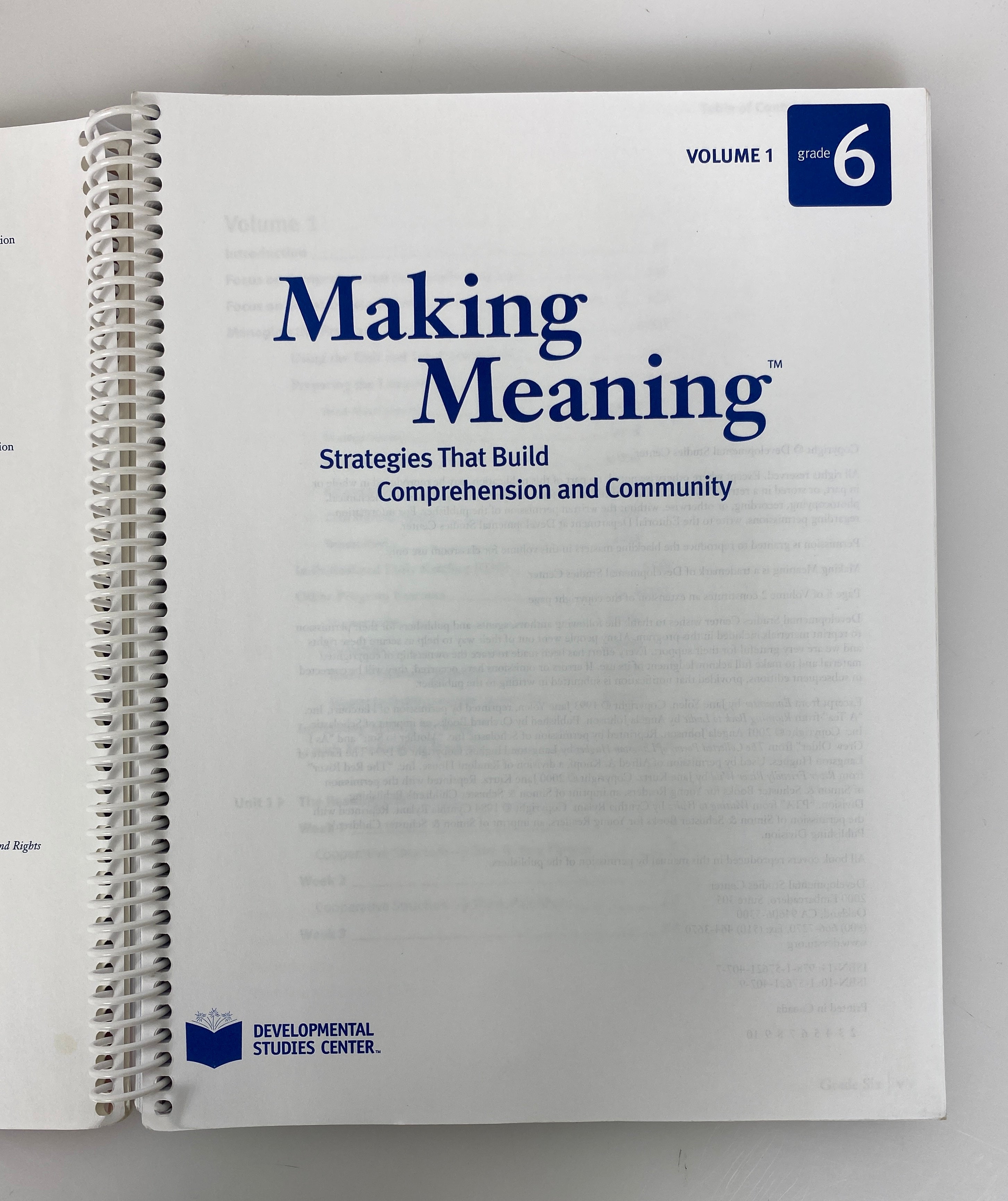 Lot of 4: Making Meaning Grade 6 Teacher's Manual/Orientation/Assessment Books