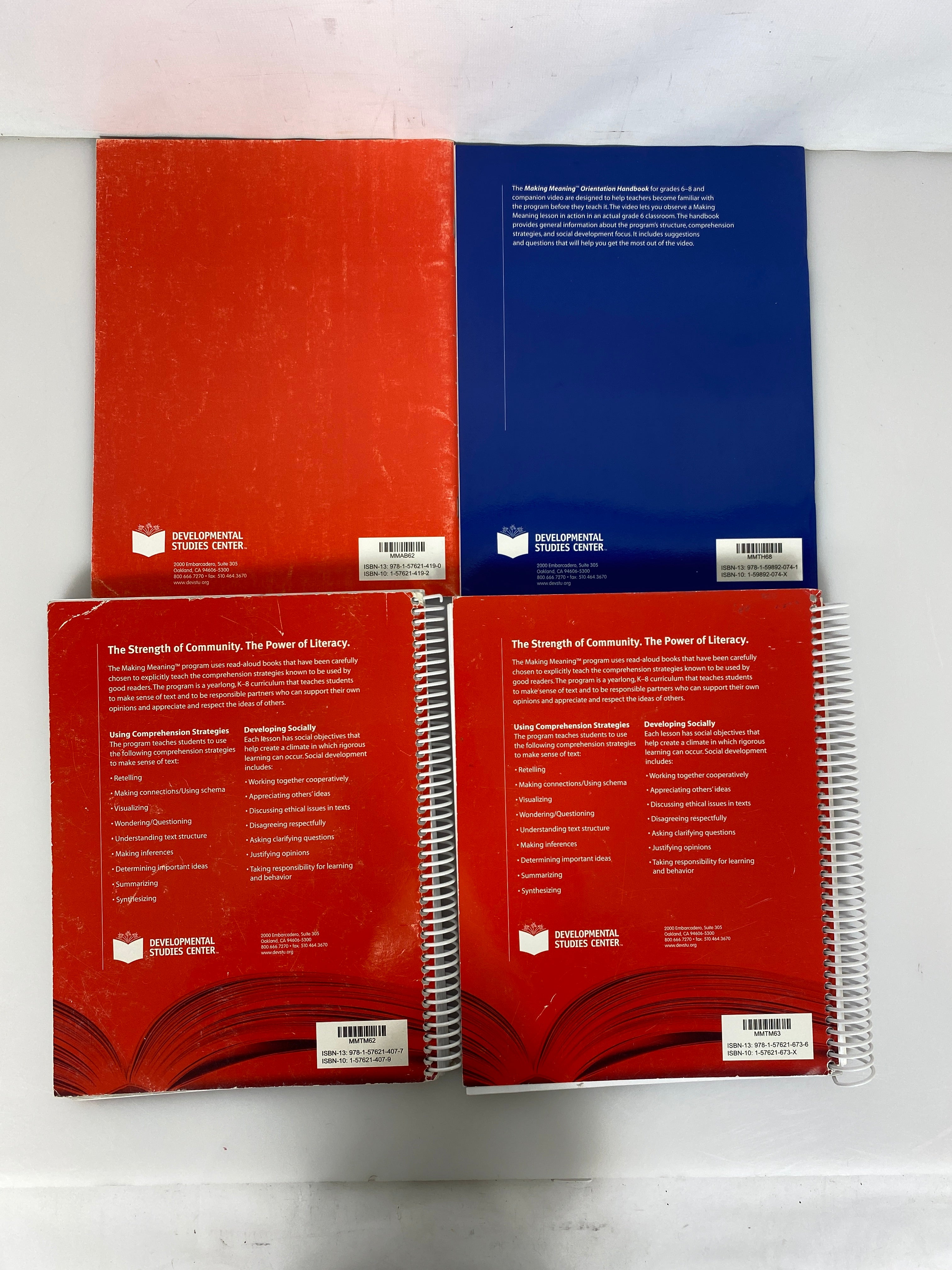 Lot of 4: Making Meaning Grade 6 Teacher's Manual/Orientation/Assessment Books