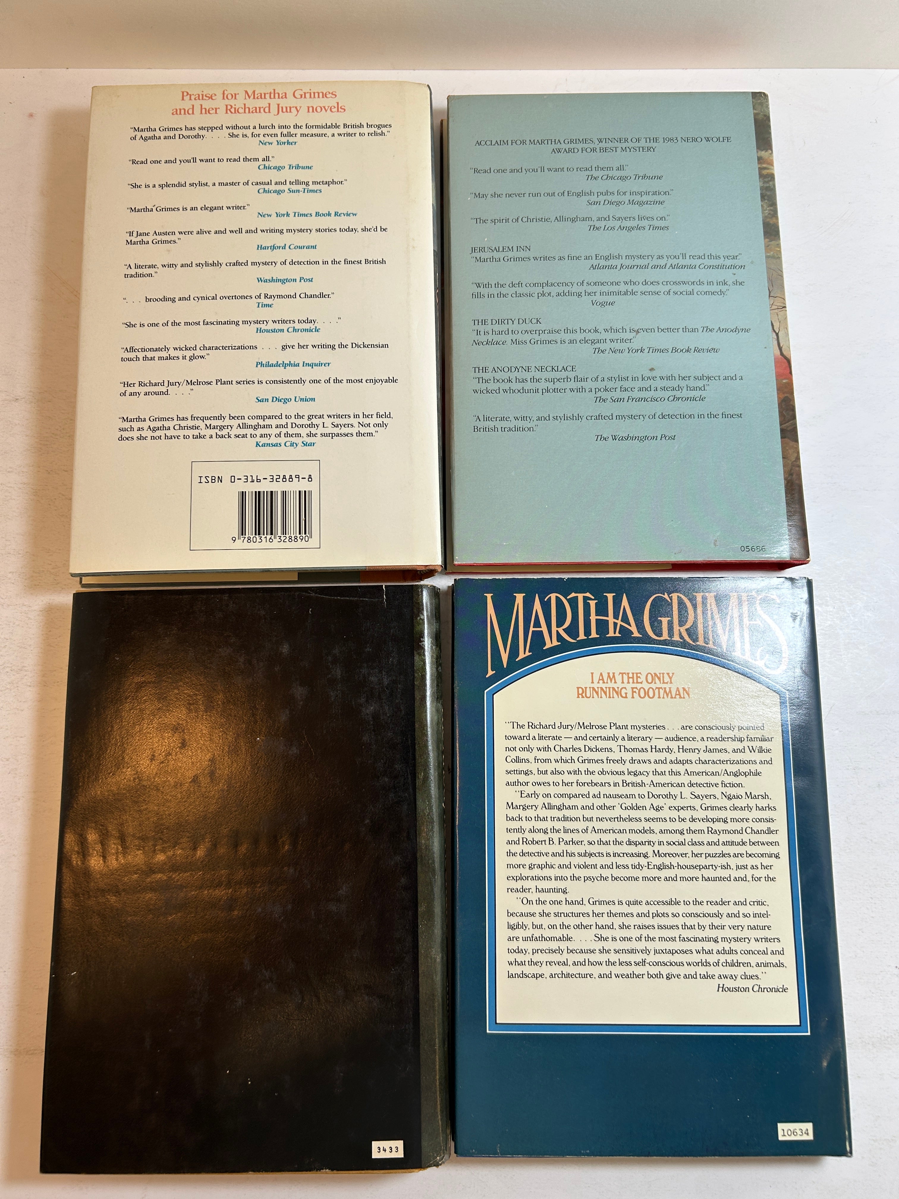 Lot of 4 Martha Grimes Mysteries HCDJ