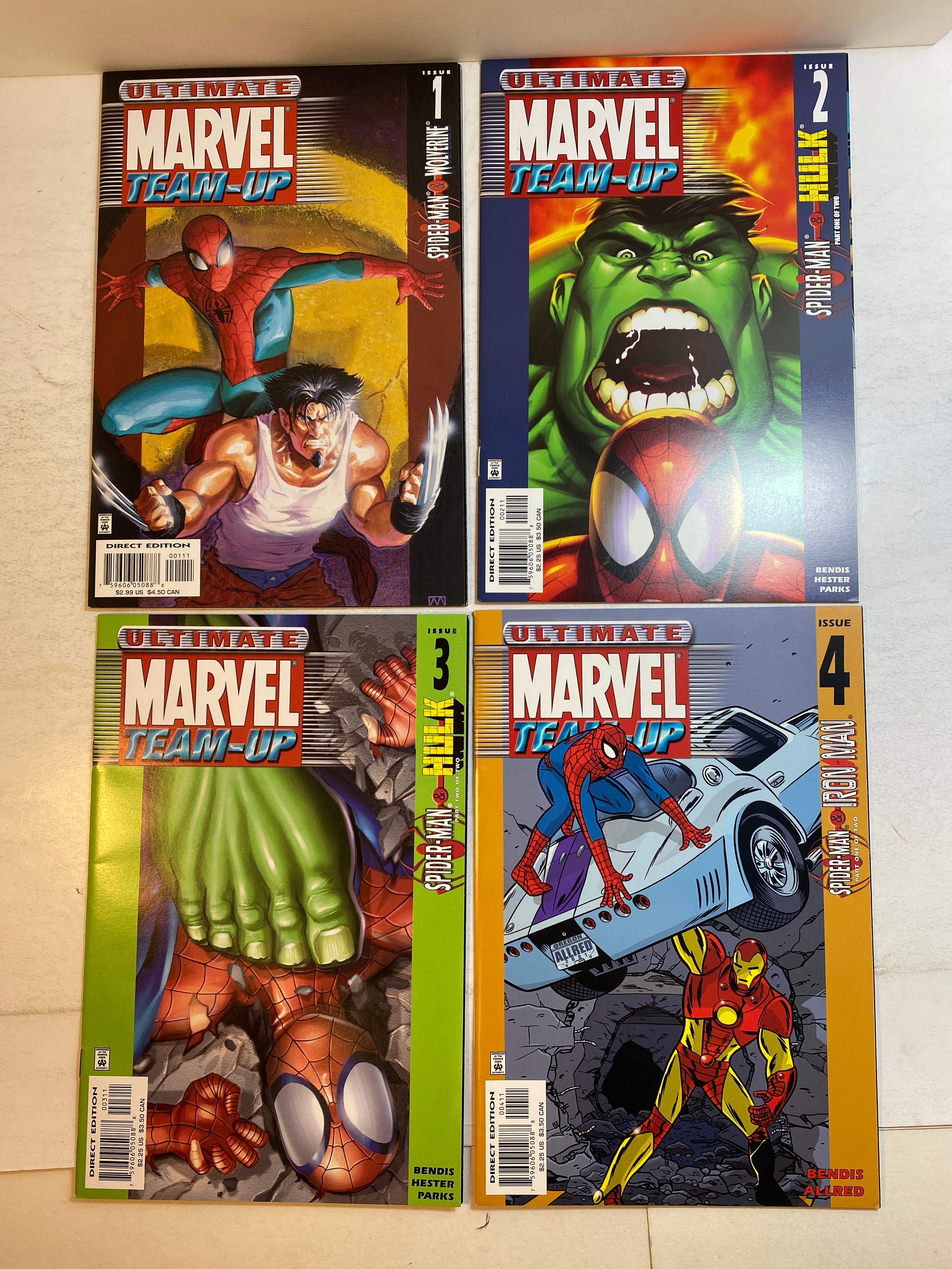 Lot of 4 Marvel Ultimate Team Up Comics 2001