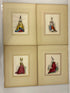 Lot of 4 Matted Fashion Plates Pauquet 1408-1460