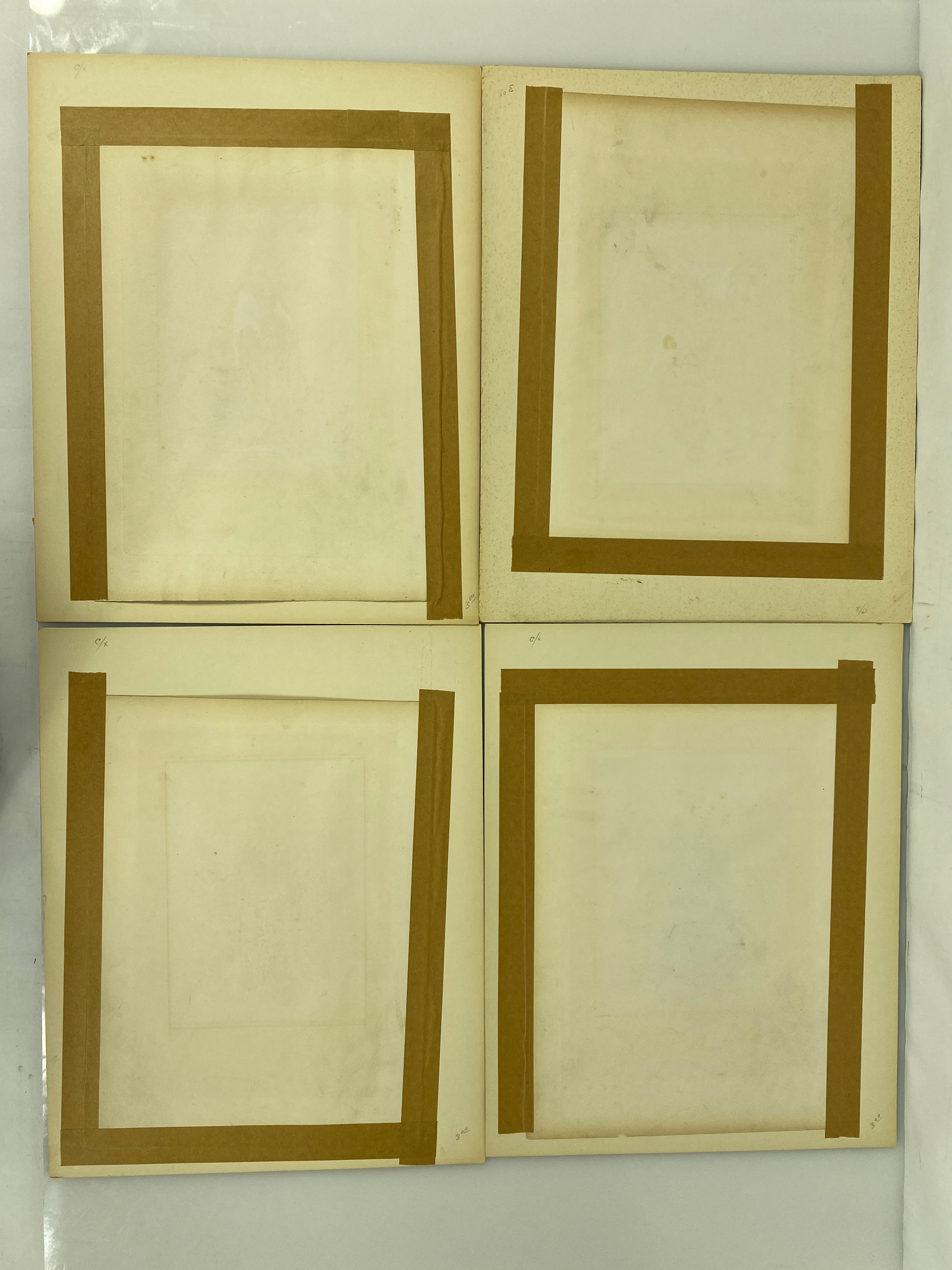 Lot of 4 Matted Fashion Plates Pauquet 1420-1579