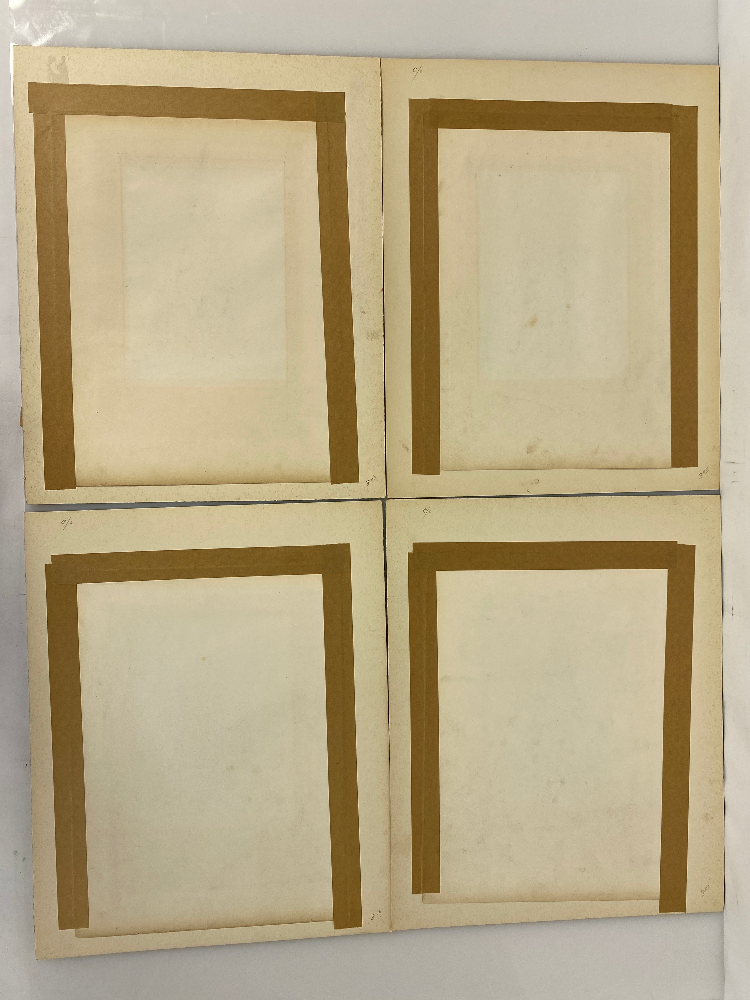 Lot of 4 Matted Fashion Plates Pauquet 1580-1813