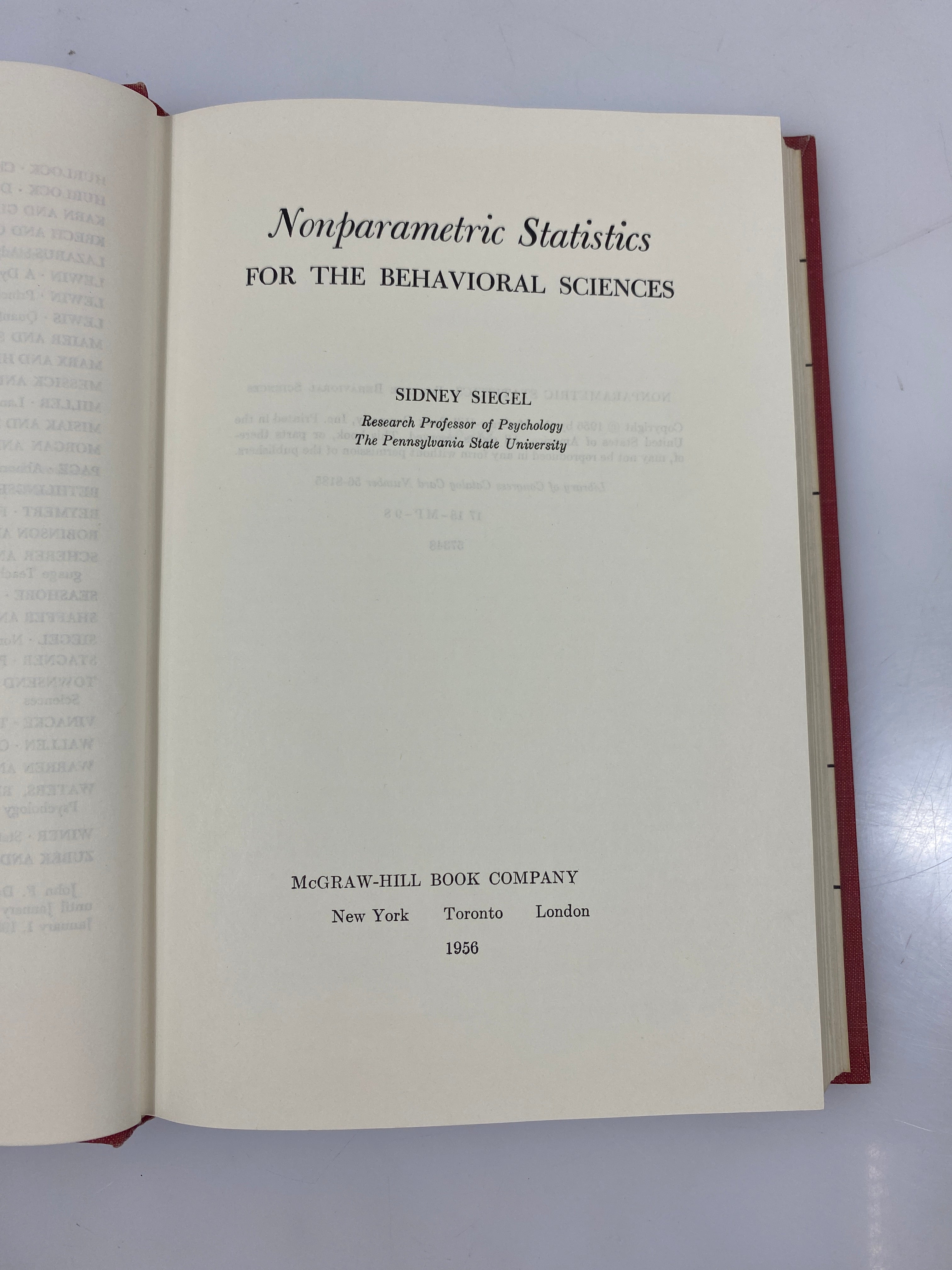 Lot of 4: McGraw-Hill Series in Psychology 1954-67 HC