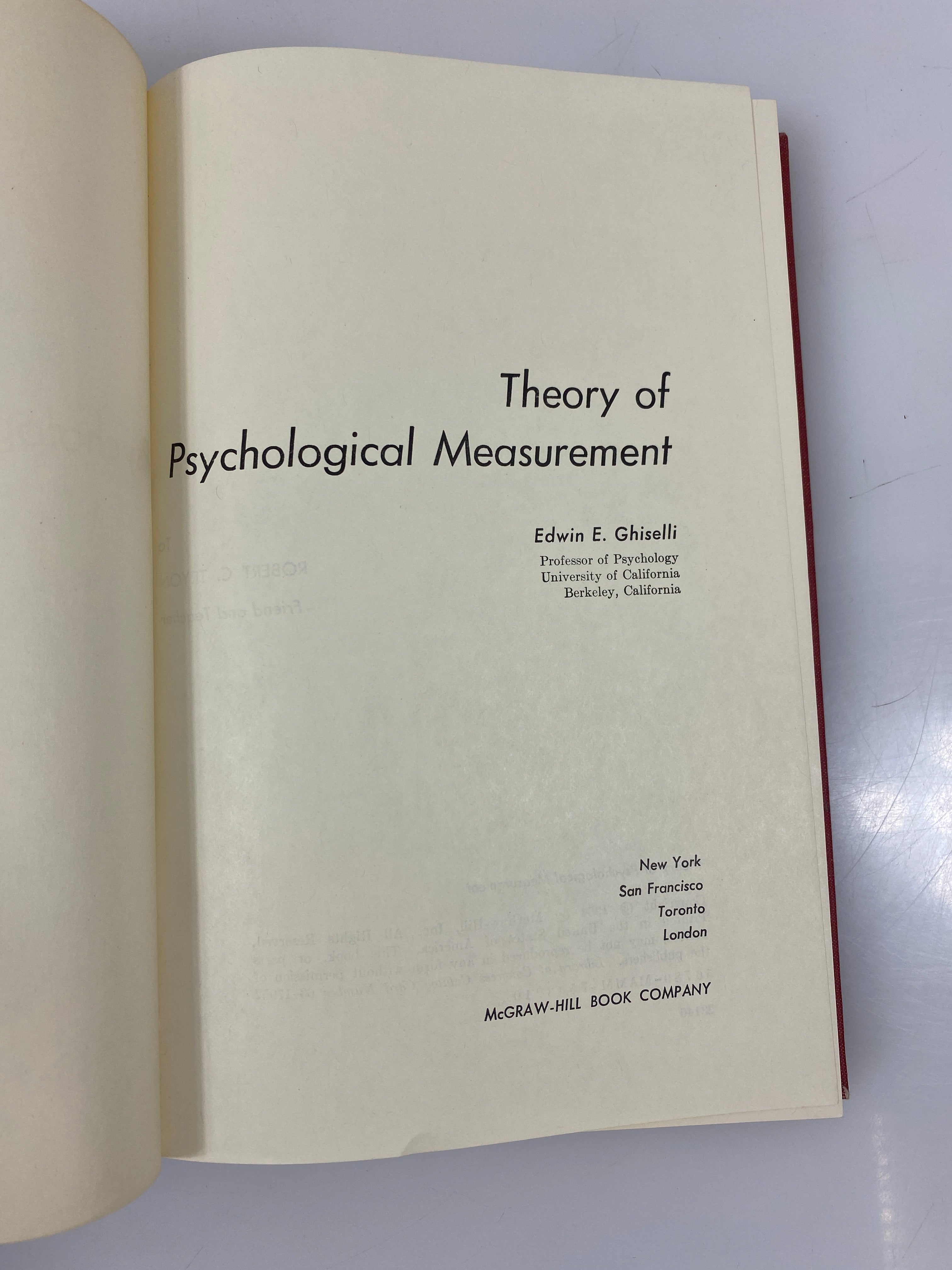 Lot of 4: McGraw-Hill Series in Psychology 1954-67 HC