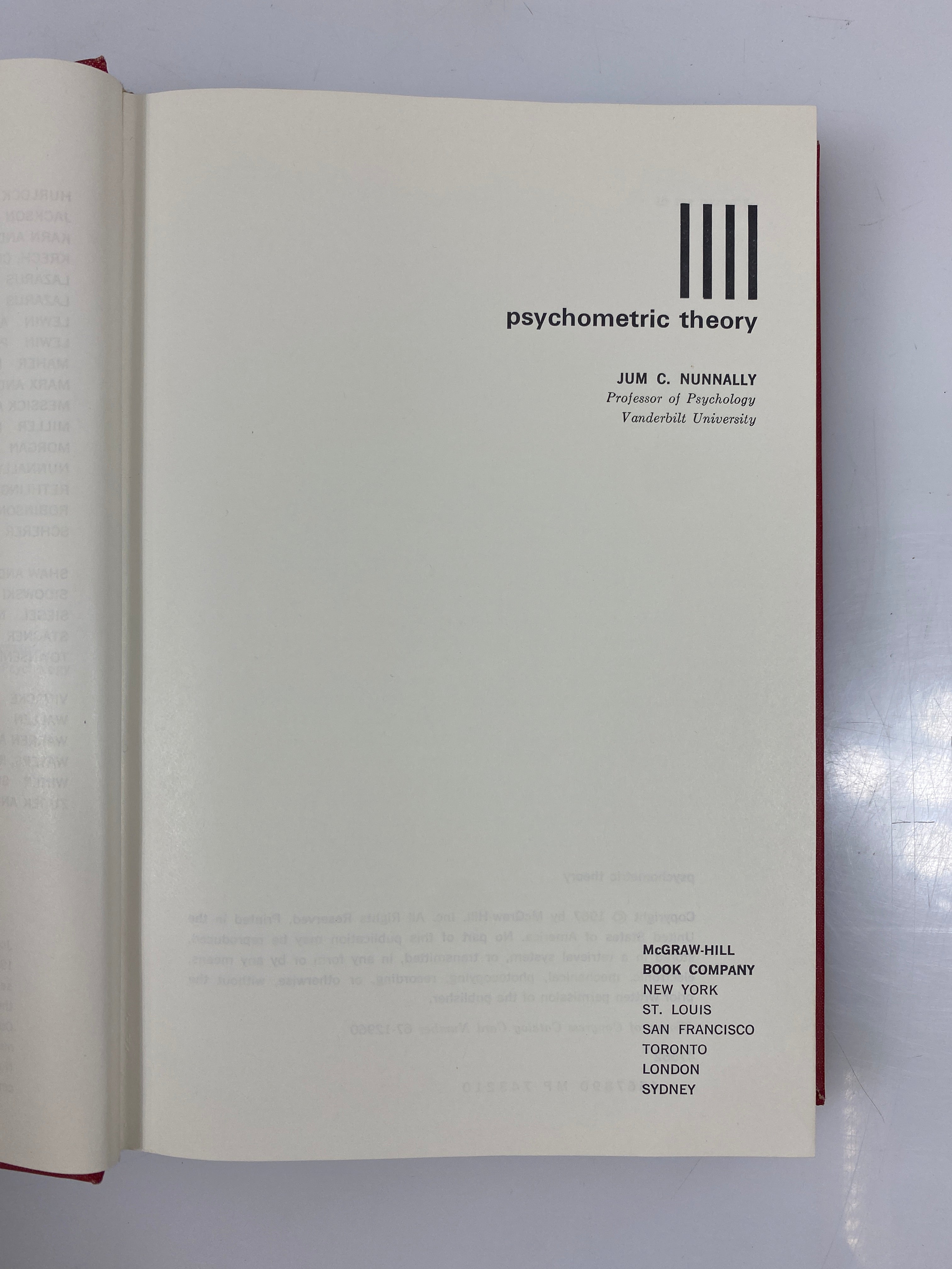 Lot of 4: McGraw-Hill Series in Psychology 1954-67 HC