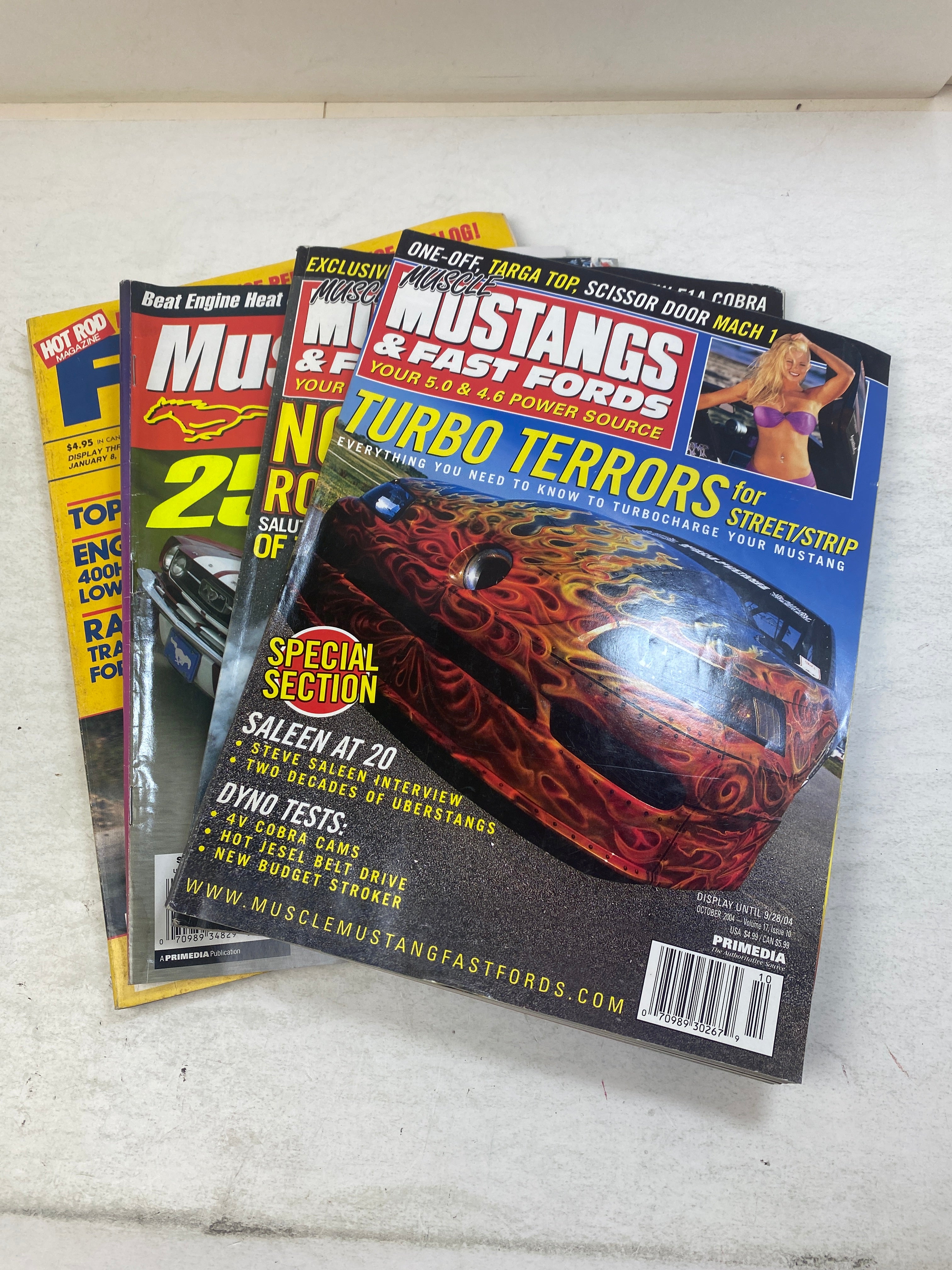 Lot of 4 Muscle Fast Ford Mustangs Magazines 1985-2004
