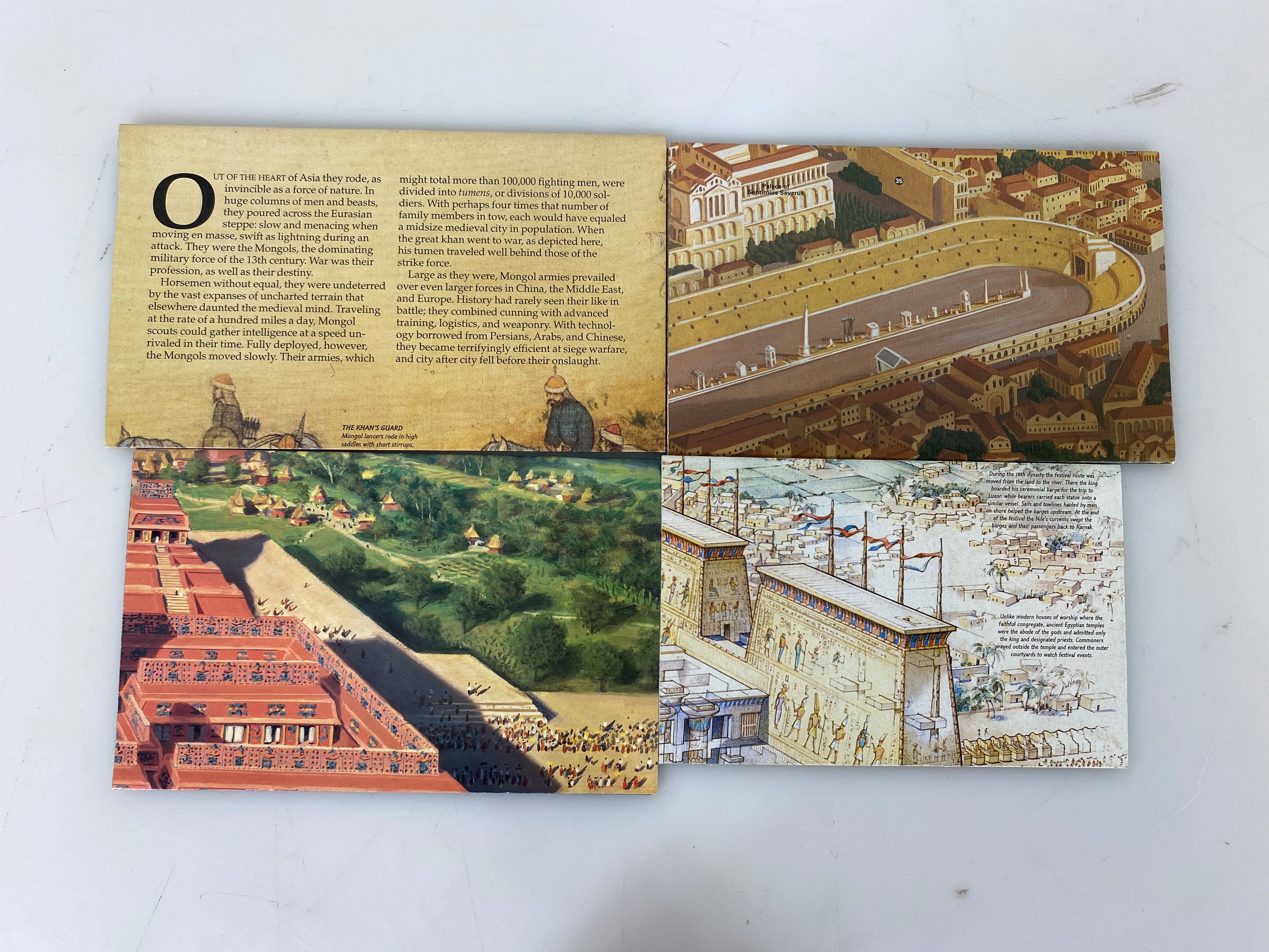 Lot of 4 Nat Geo Great Peoples of the Past Mongols/Romans/Mesoamerican/Egyptians