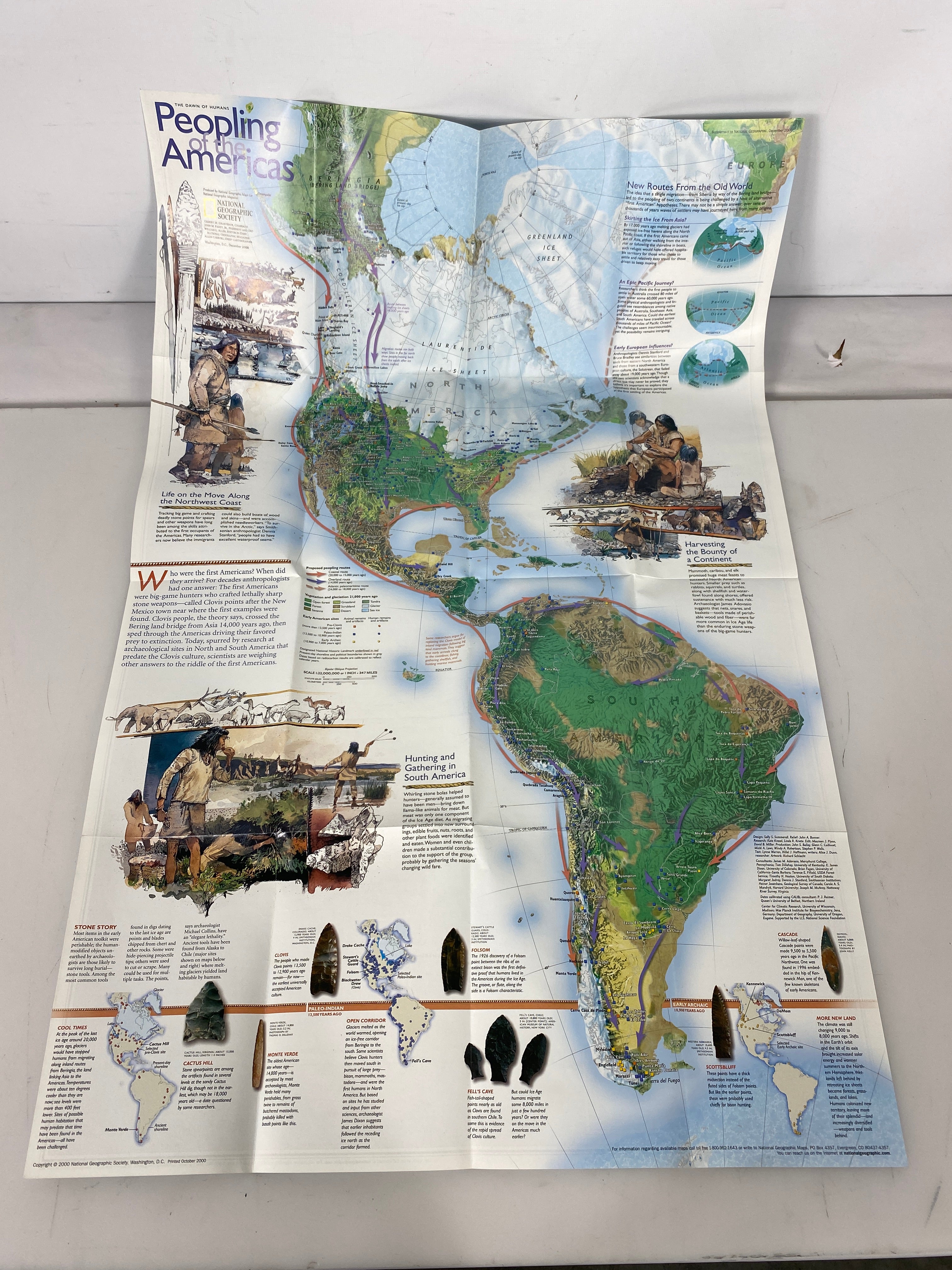 Lot of 4 Nat Geo: Indigenous Peoples Posters/Maps 1972-2000