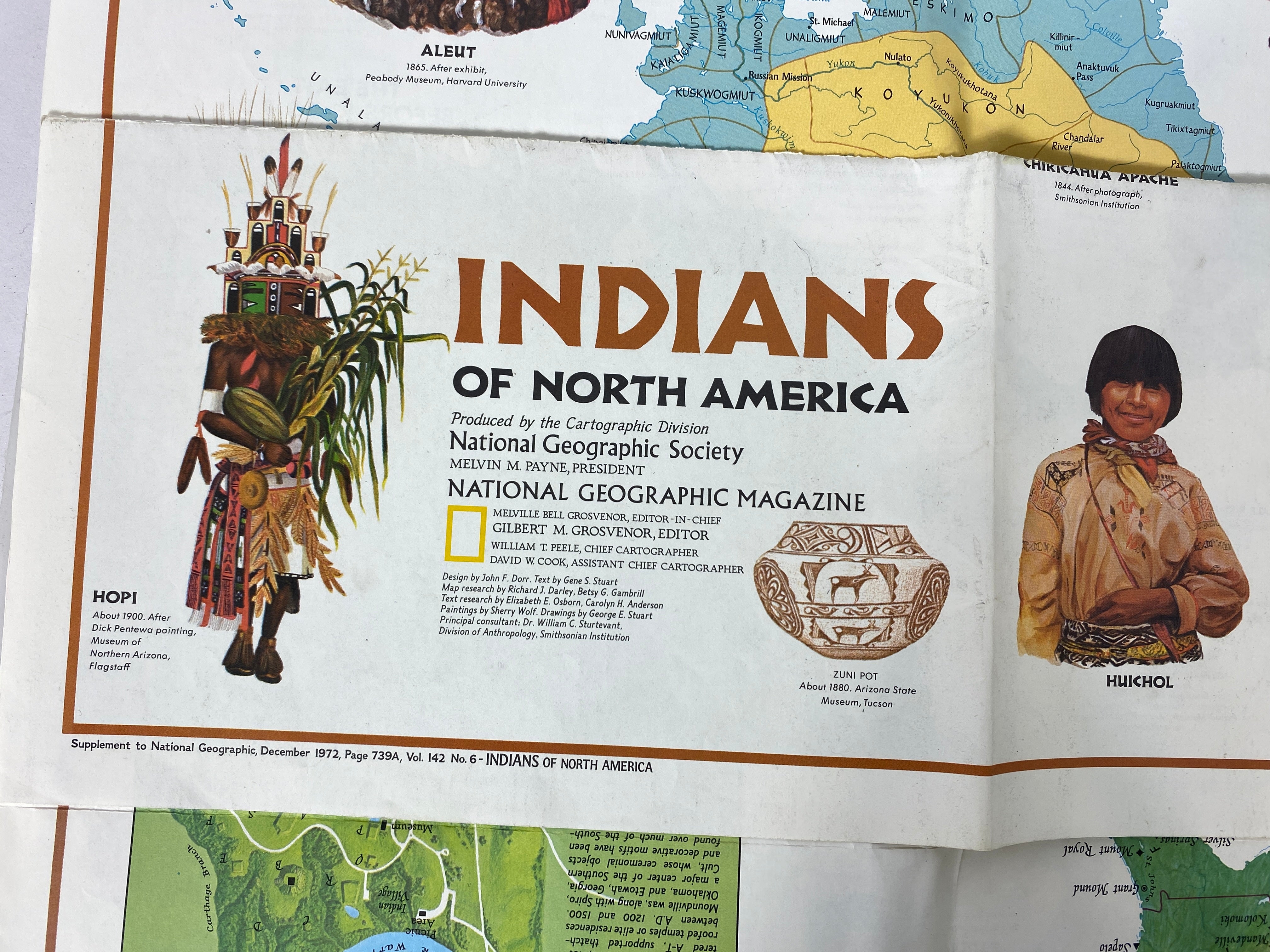 Lot of 4 Nat Geo: Indigenous Peoples Posters/Maps 1972-2000