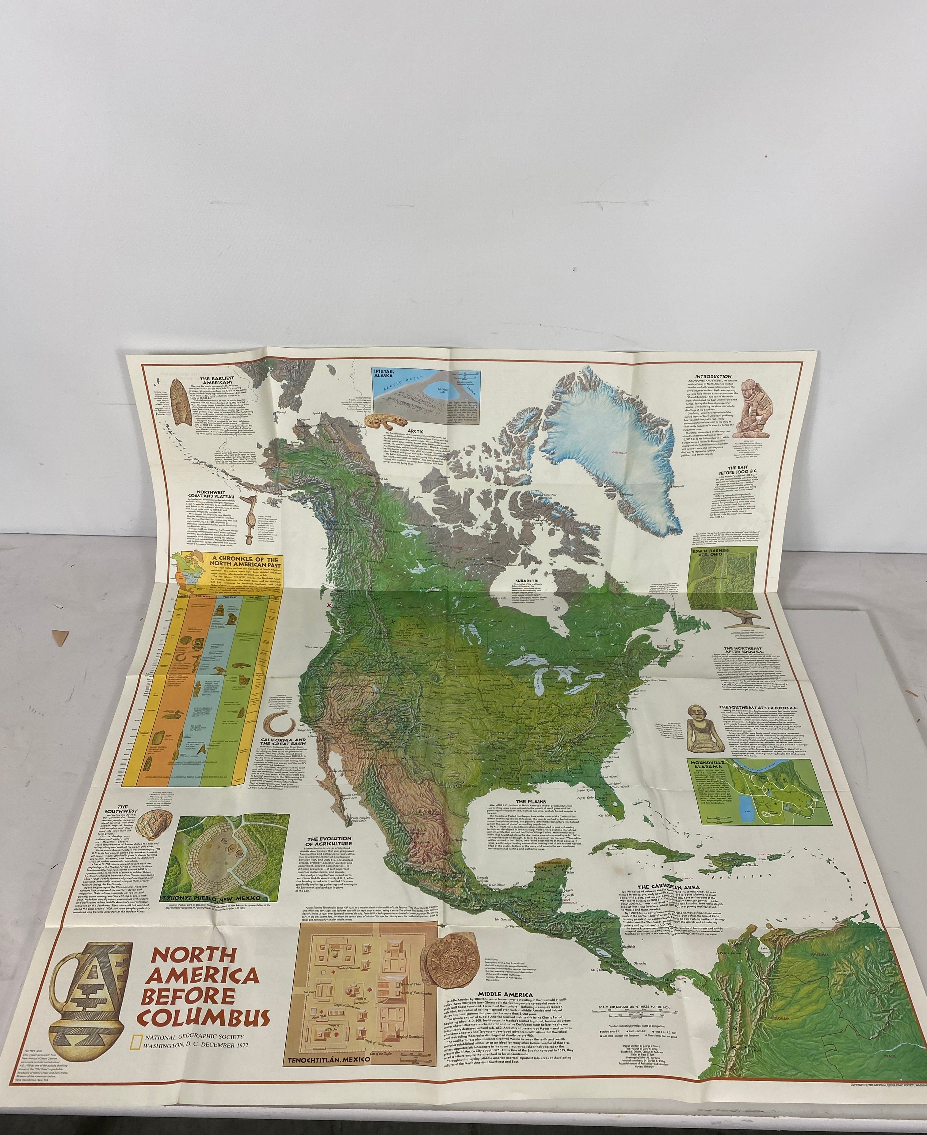 Lot of 4 Nat Geo: Indigenous Peoples Posters/Maps 1972-2000