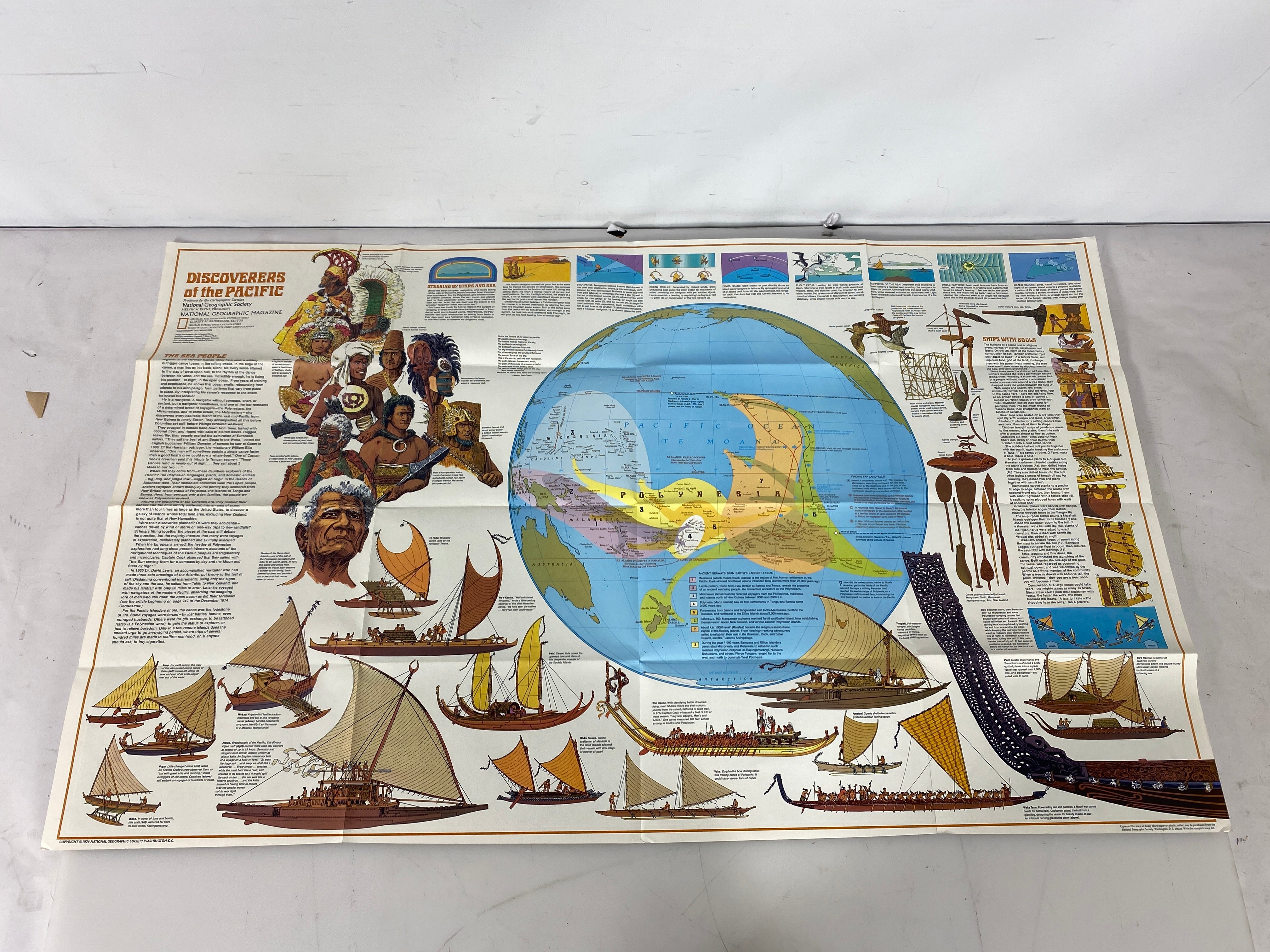 Lot of 4 Nat Geo: Indigenous Peoples Posters/Maps 1972-2000