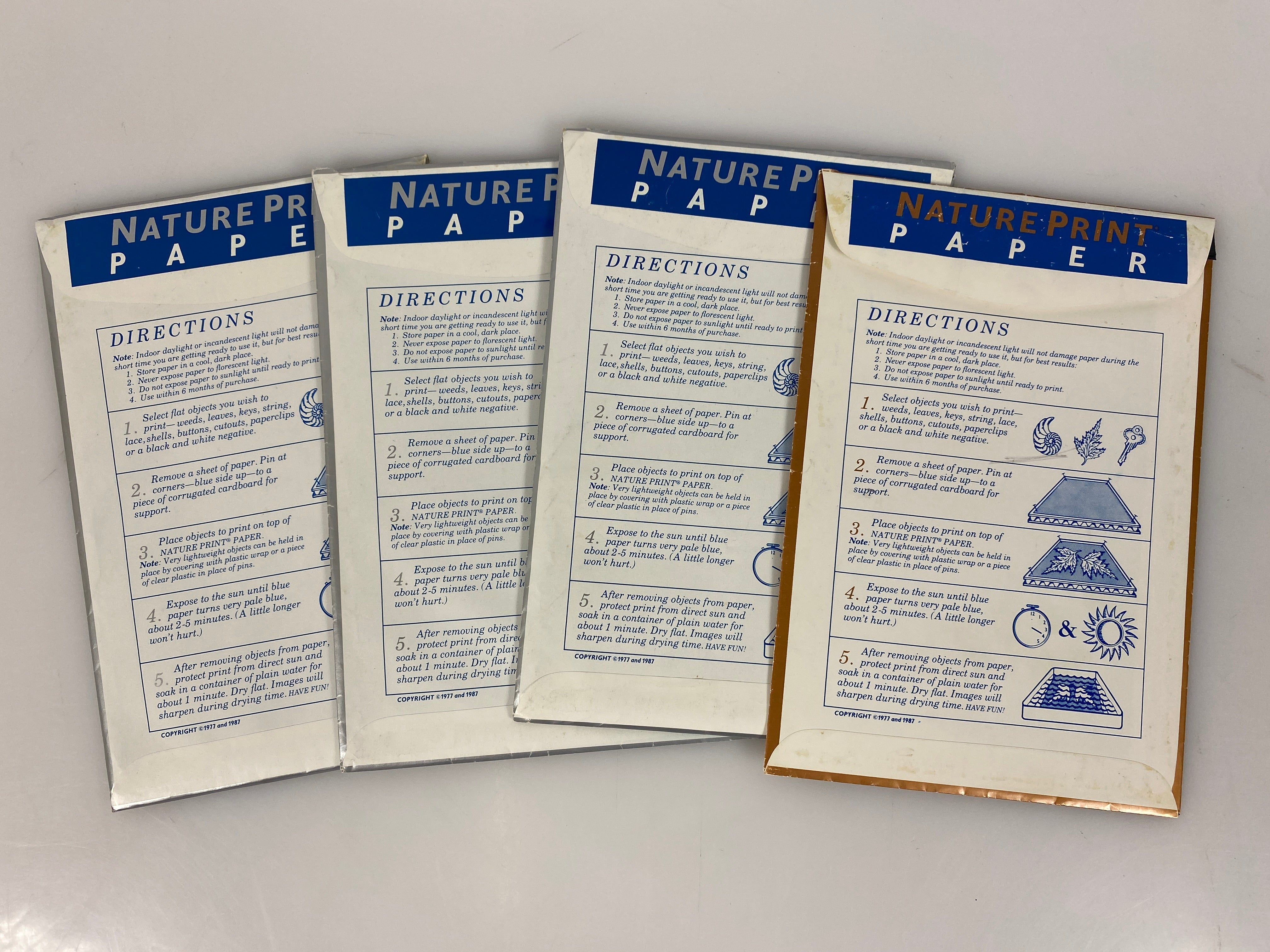 Lot of 4 Packs NaturePrint Paper 6" x 9" sheets 1987