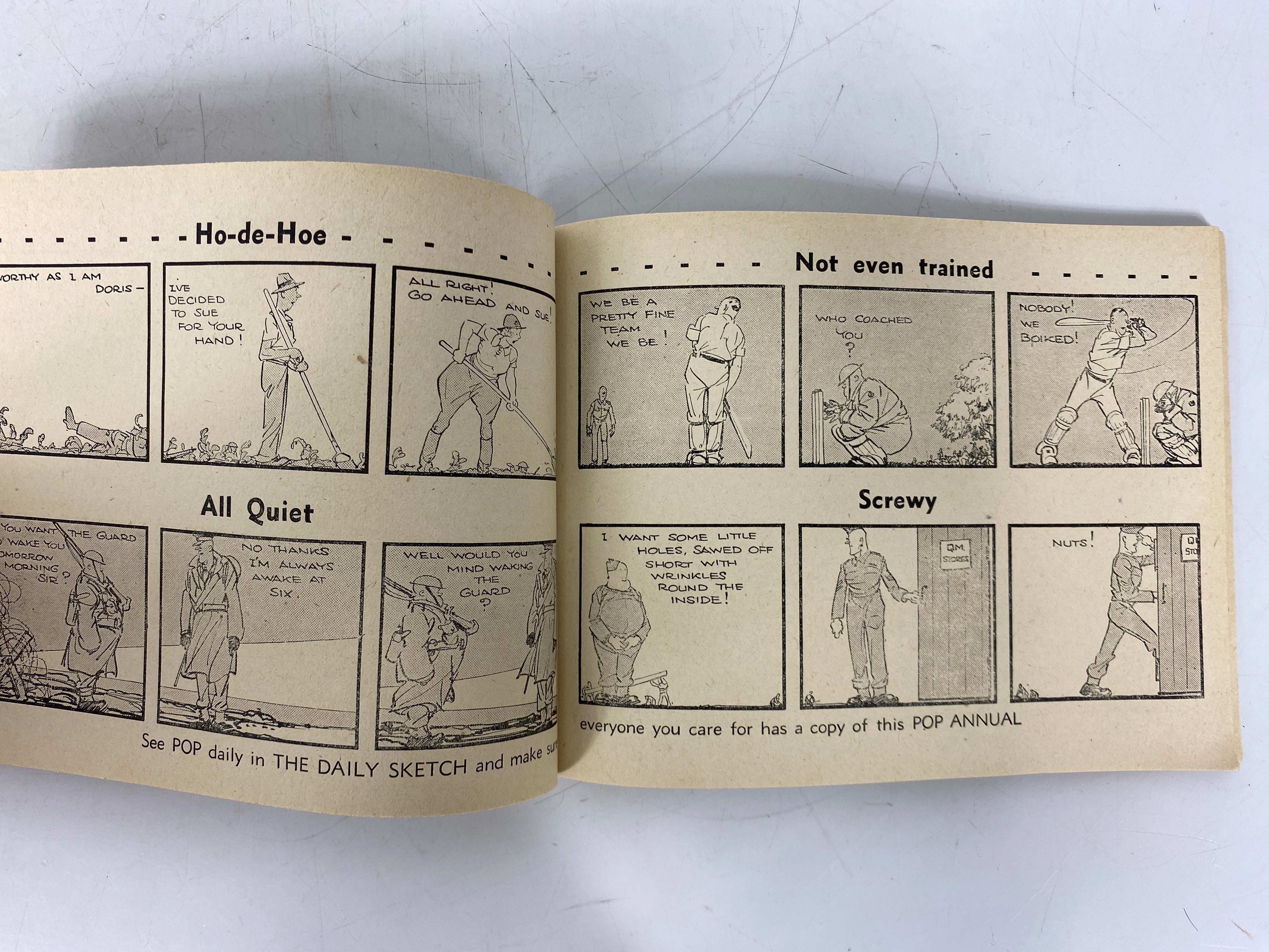 Lot of 4 Pop Annual Cartoons from the Daily Sketch