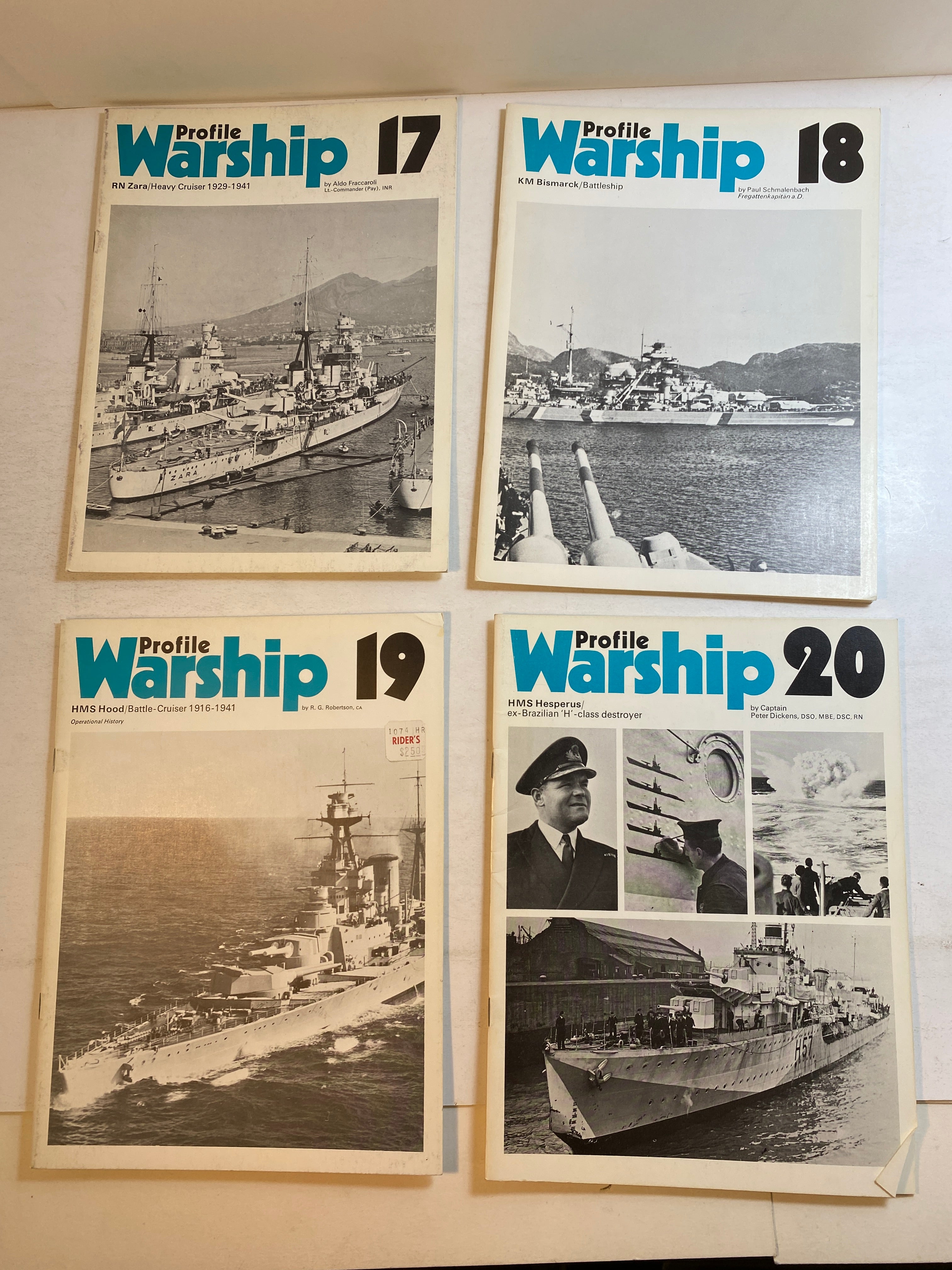 Lot of 4 Profile Warship 17, 18, 19 20 1972